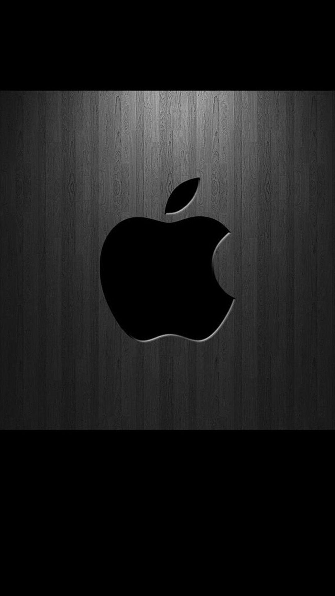 Black Apple Logo iPhone Background