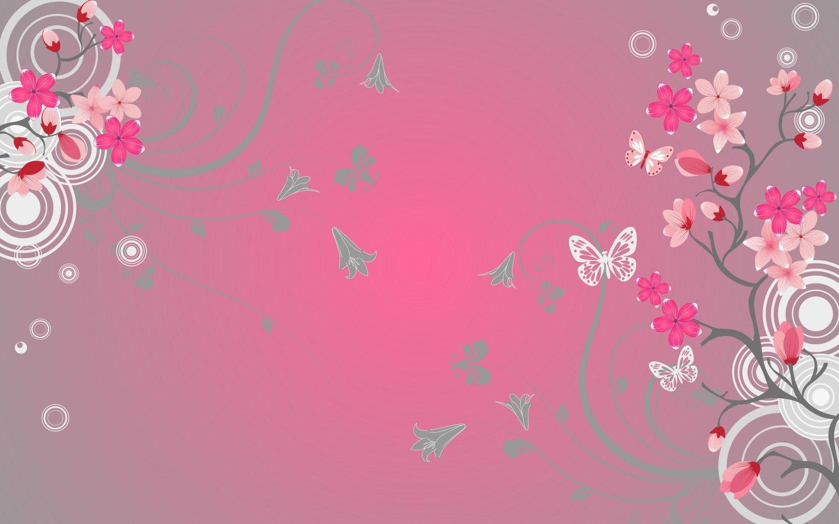 Free Pink Butterfly Wallpaper HD