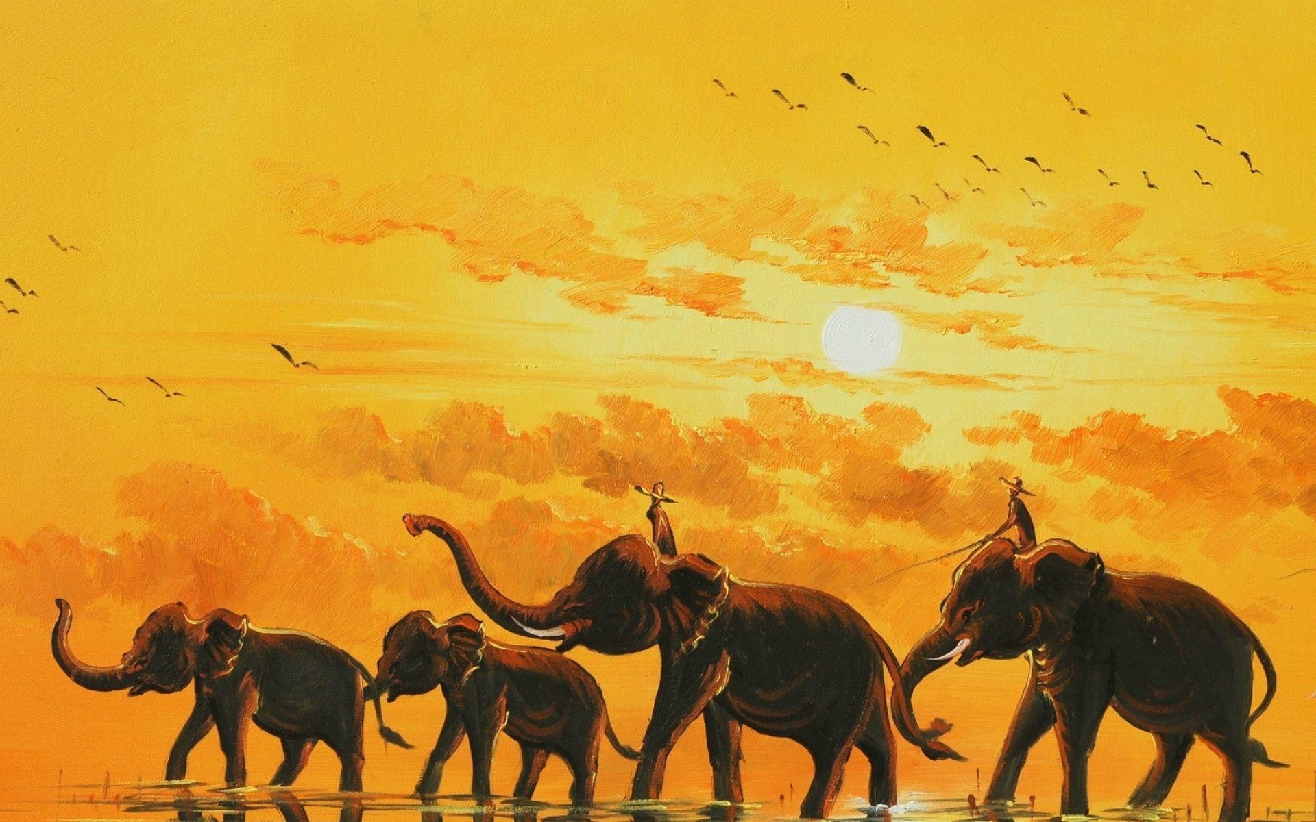 Elephants. Elephant art, Elephant painting, Artist painting