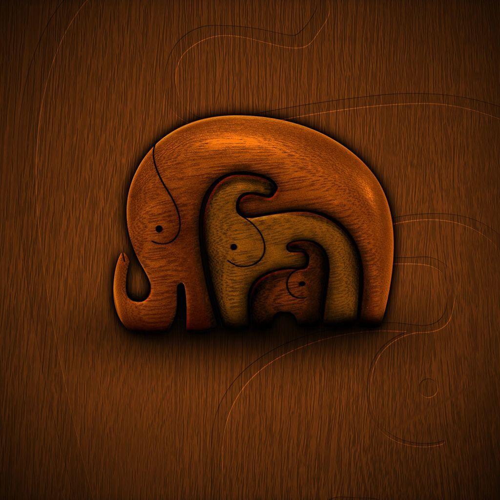 Elephants Elephant Art iPad Wallpaper