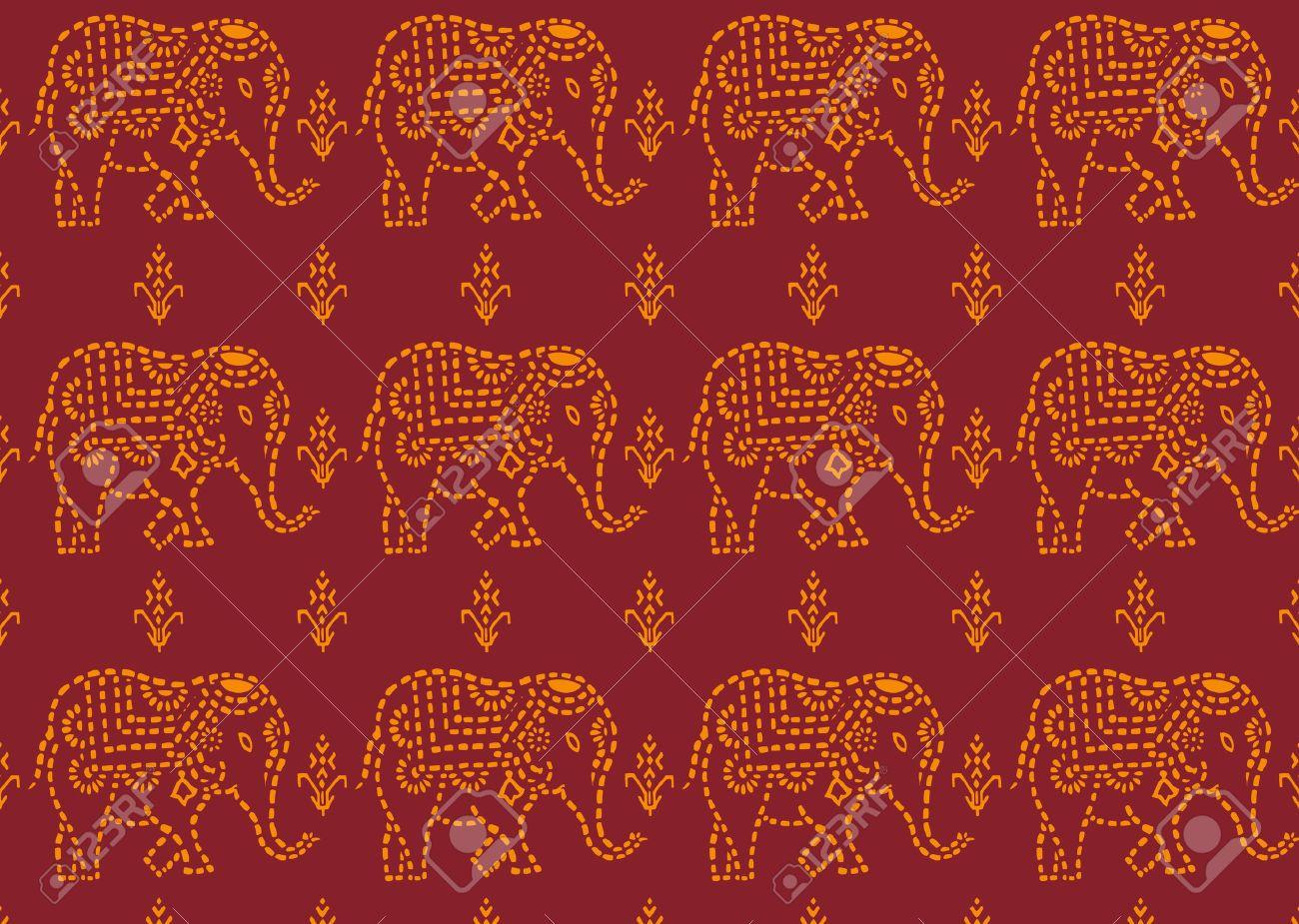 Indian Elephant Art Wallpaper