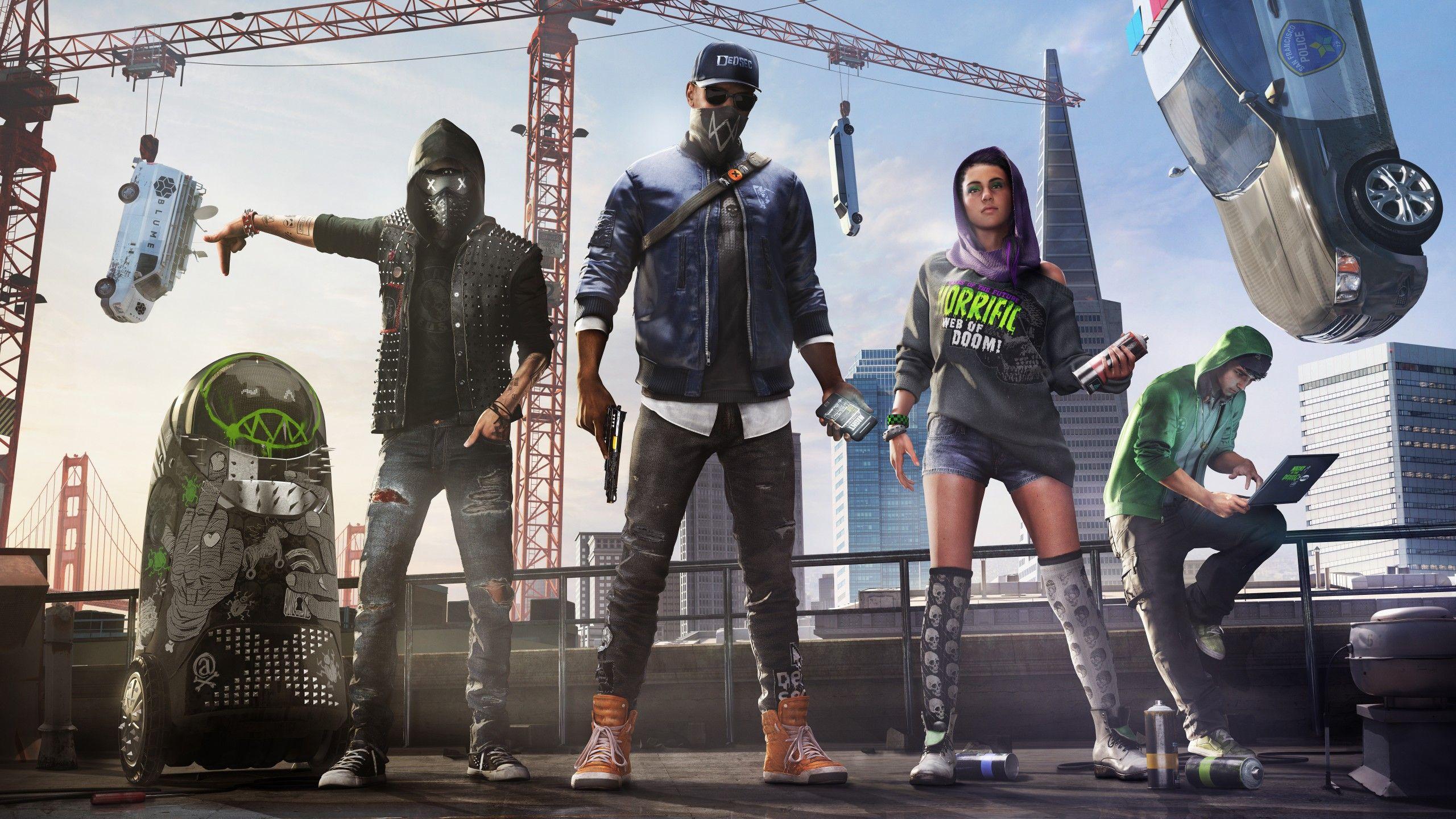 Wallpaper Watch Dogs 2, Wrench Junior, Marcus, Sitara, 4K, 8K, Games