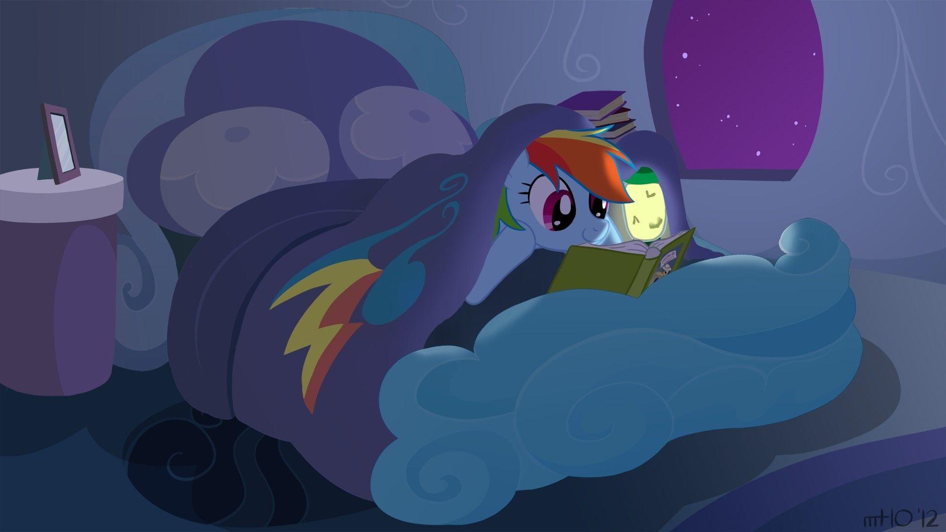 Night reading ponies Rainbow Dash empty My Little Pony: Friendship