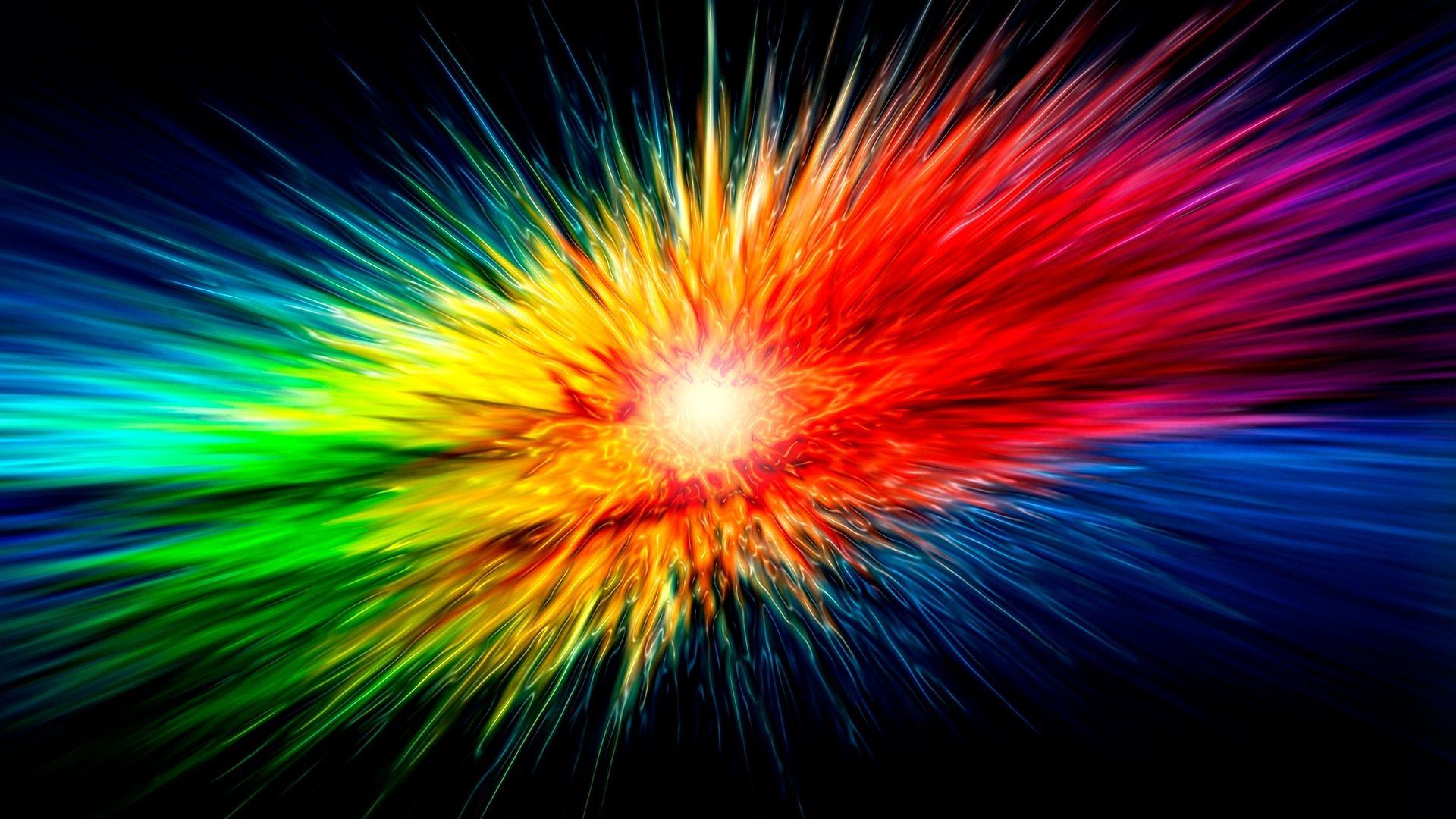 HD Wallpaper Widescreen 1080P 3D.. Size. More color boom 1080p HD wallpaper 1920x1080 epic. Rainbow wallpaper, Rainbow abstract, Desktop background picture