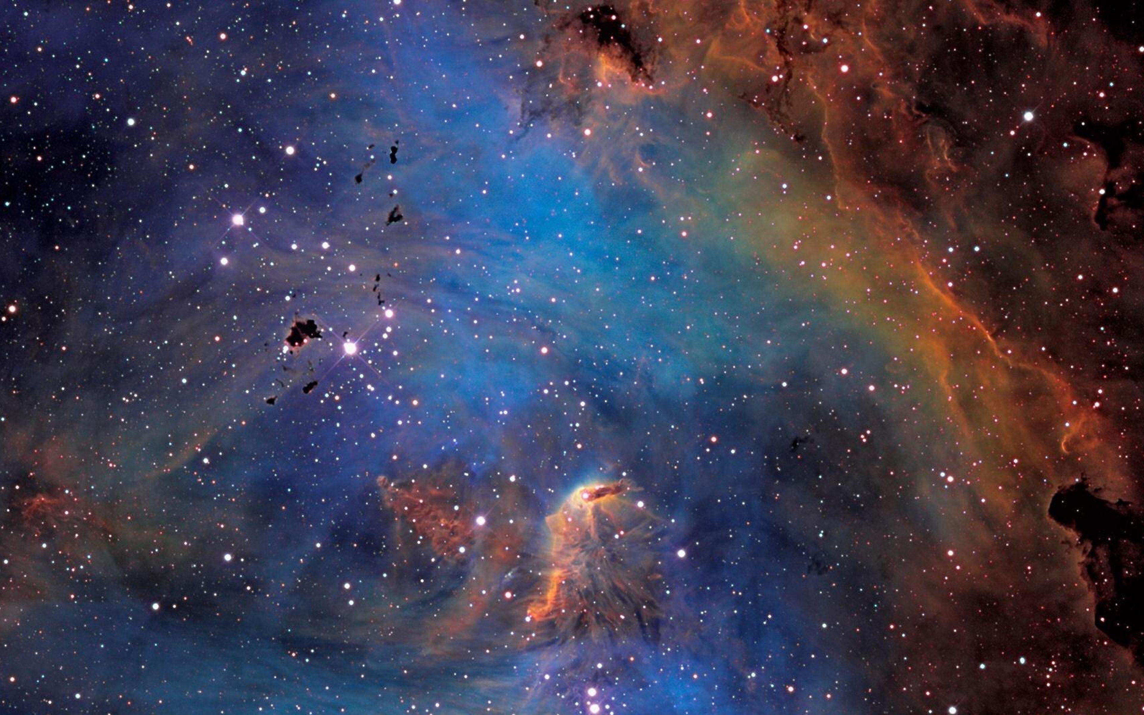 Download HD Space Universe Galaxy Nebulae Stars In Blue Purple
