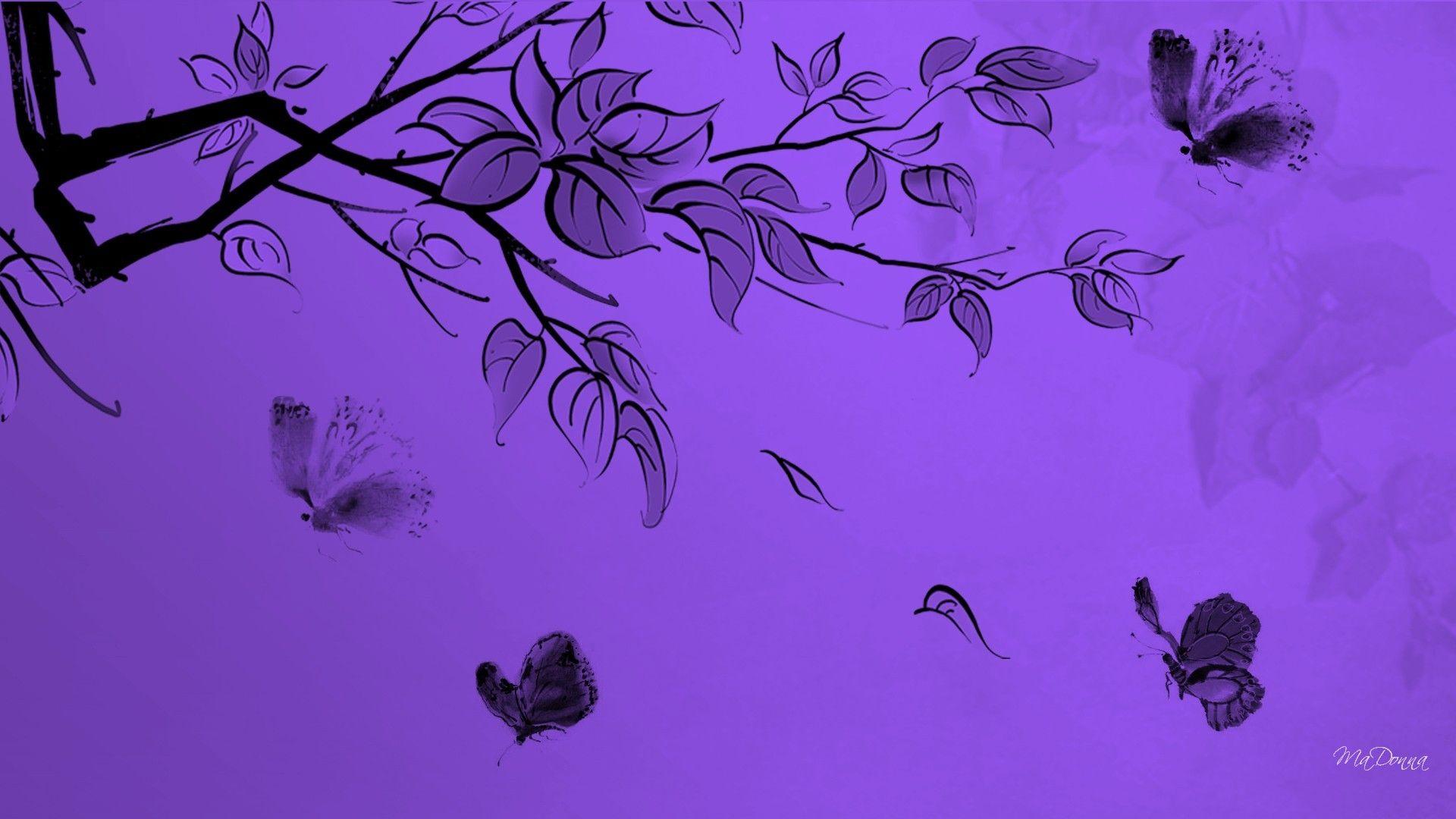 purple butterfly wallpaper
