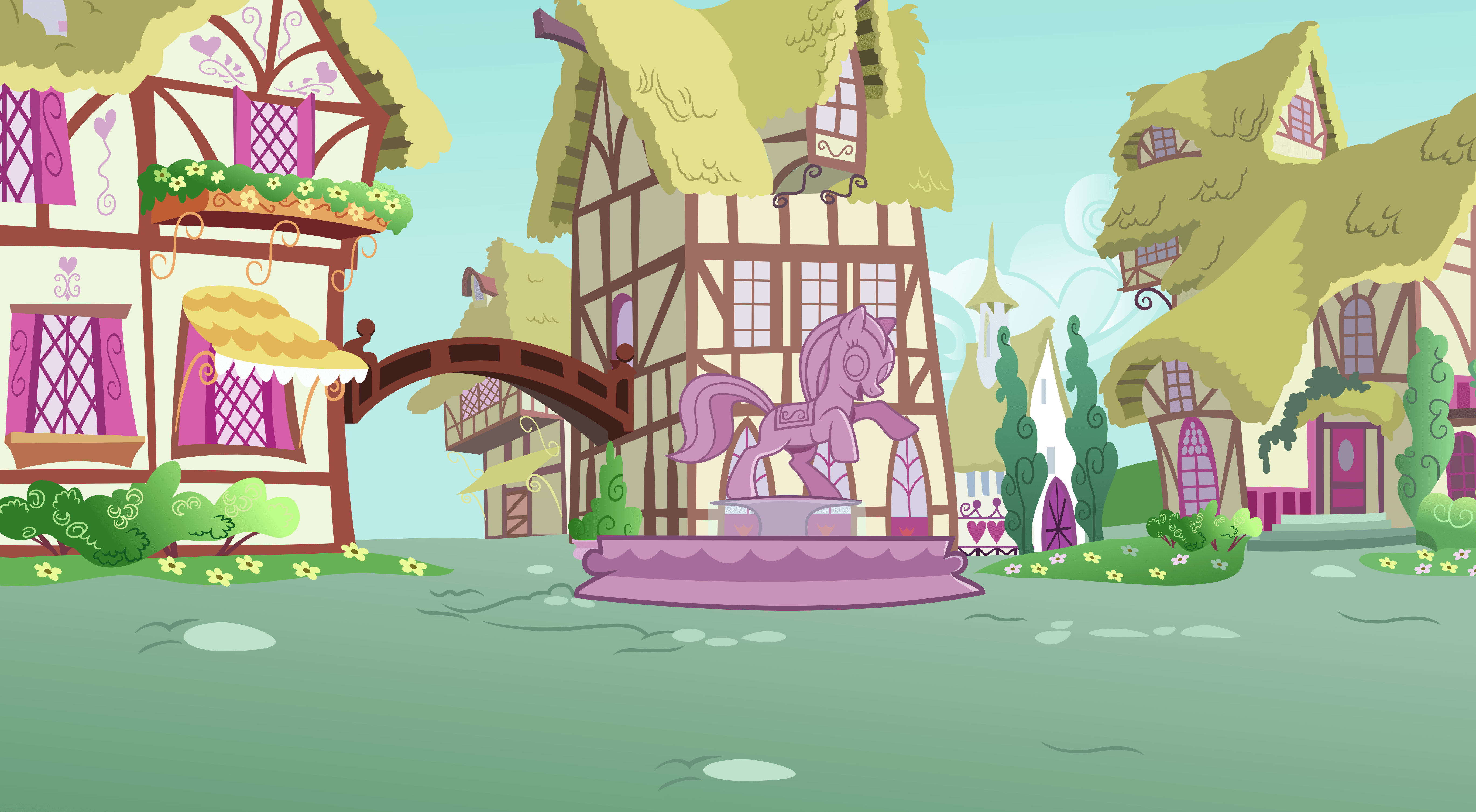 Ponyville Background By Vector Brony