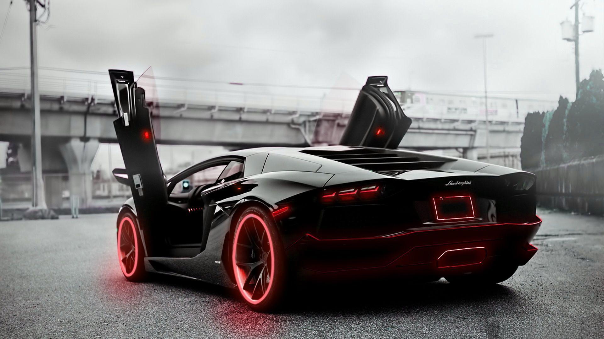Red And Black Lamborghini Wallpaper Desktop Background. HD