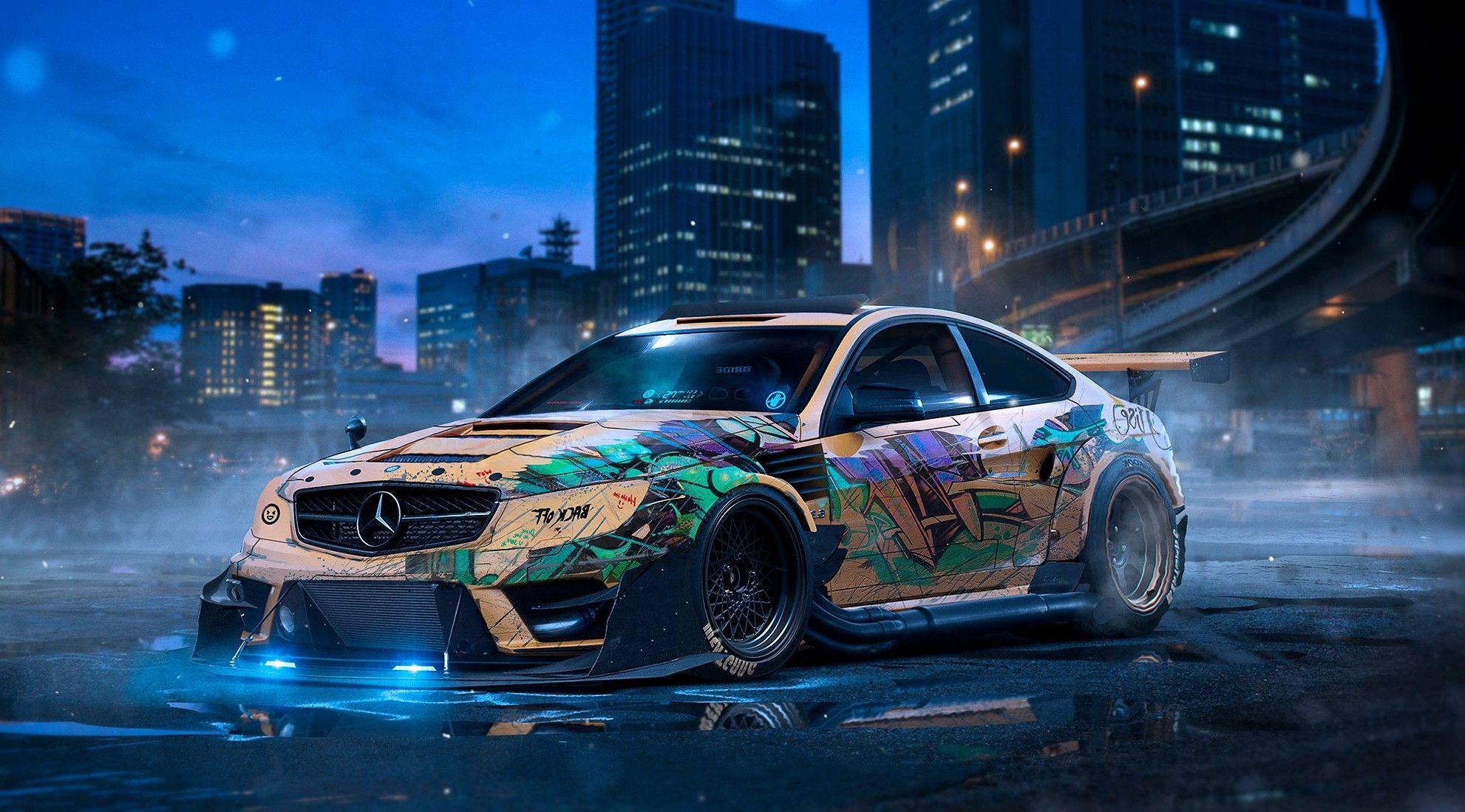 Mercedes Drift 2048x1152 Resolution HD 4k Wallpaper