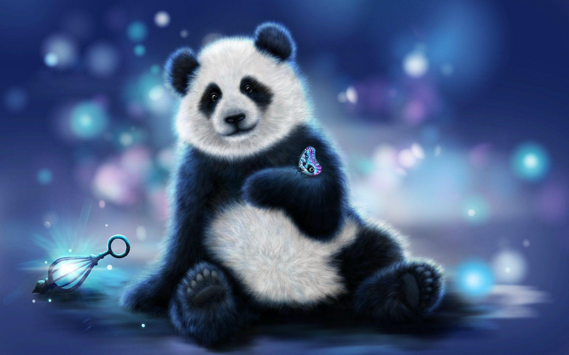 3D & abstract Panda image Wallpaper. Beautiful image HD Picture
