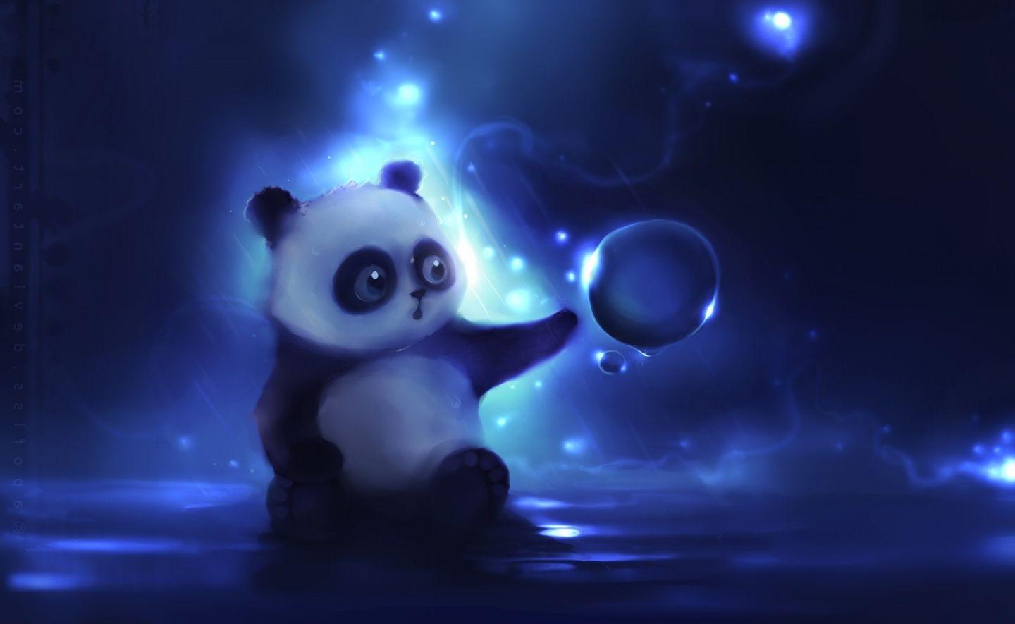 Panda 3d neon bear HD wallpaper  Pxfuel