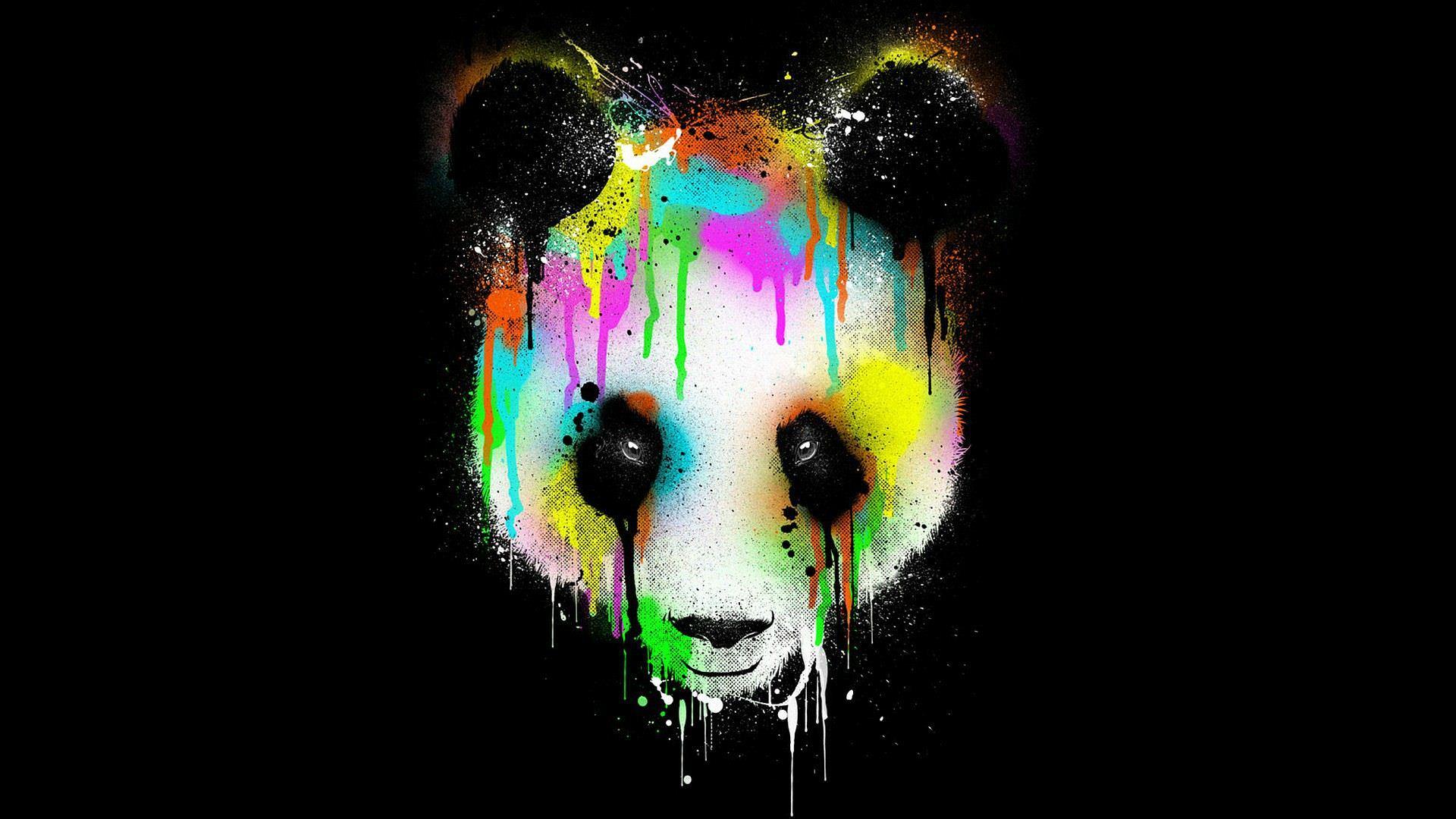 Color Splashes Panda
