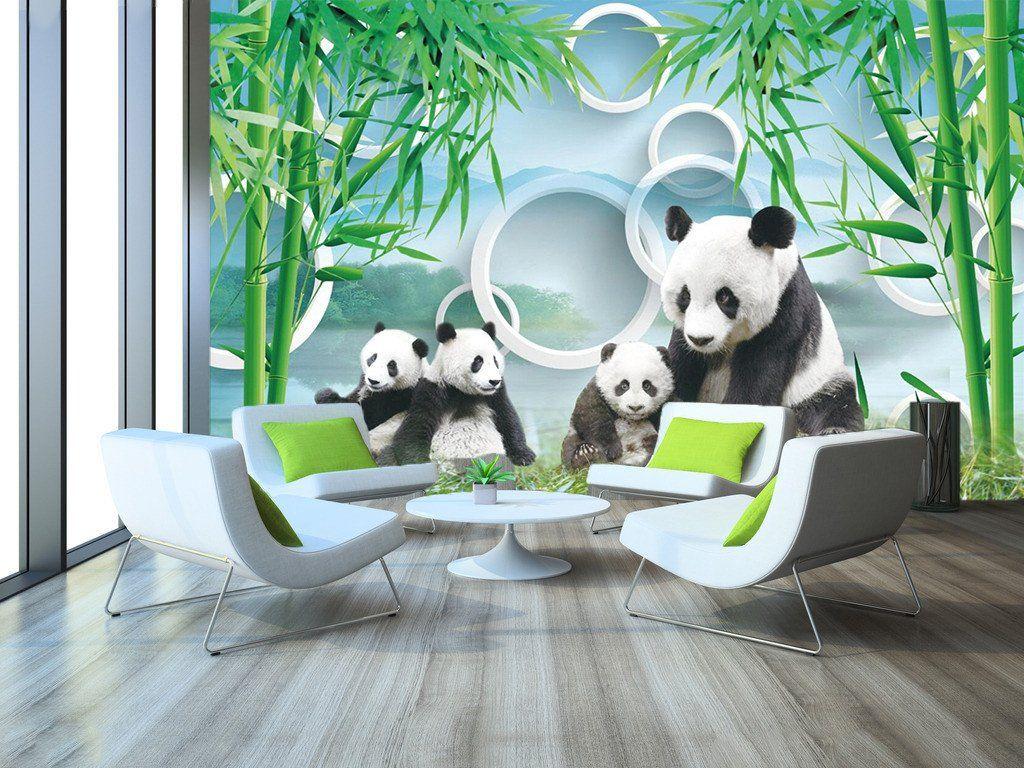 3D Bamboo Forest Panda 47