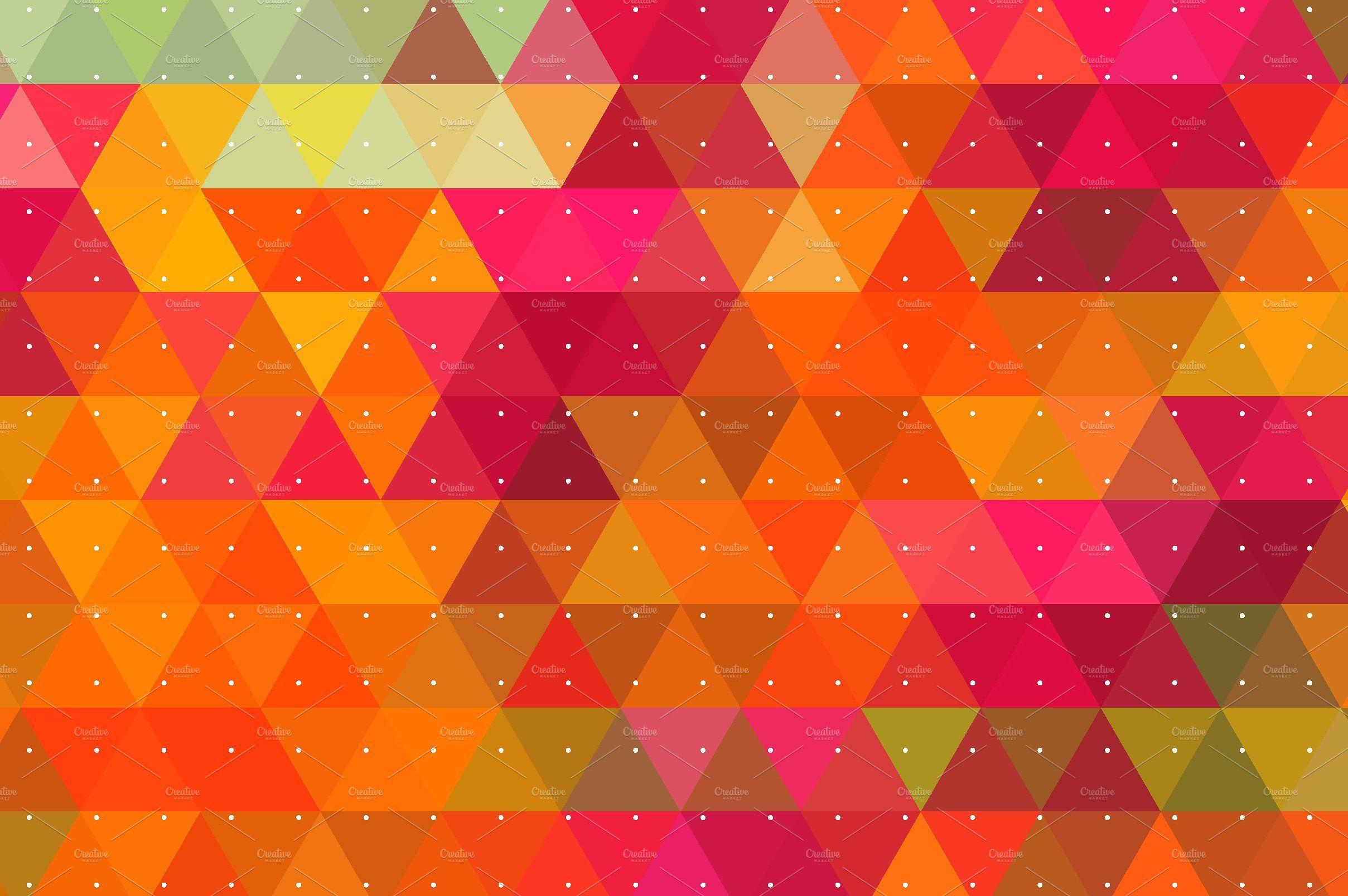 Colorful triangle background. Textures Creative Market