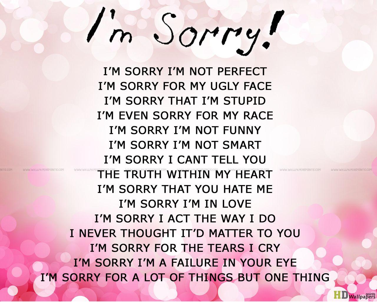 New sorry quotes wallpapers 1600×1227 Sorry Image Wallpapers