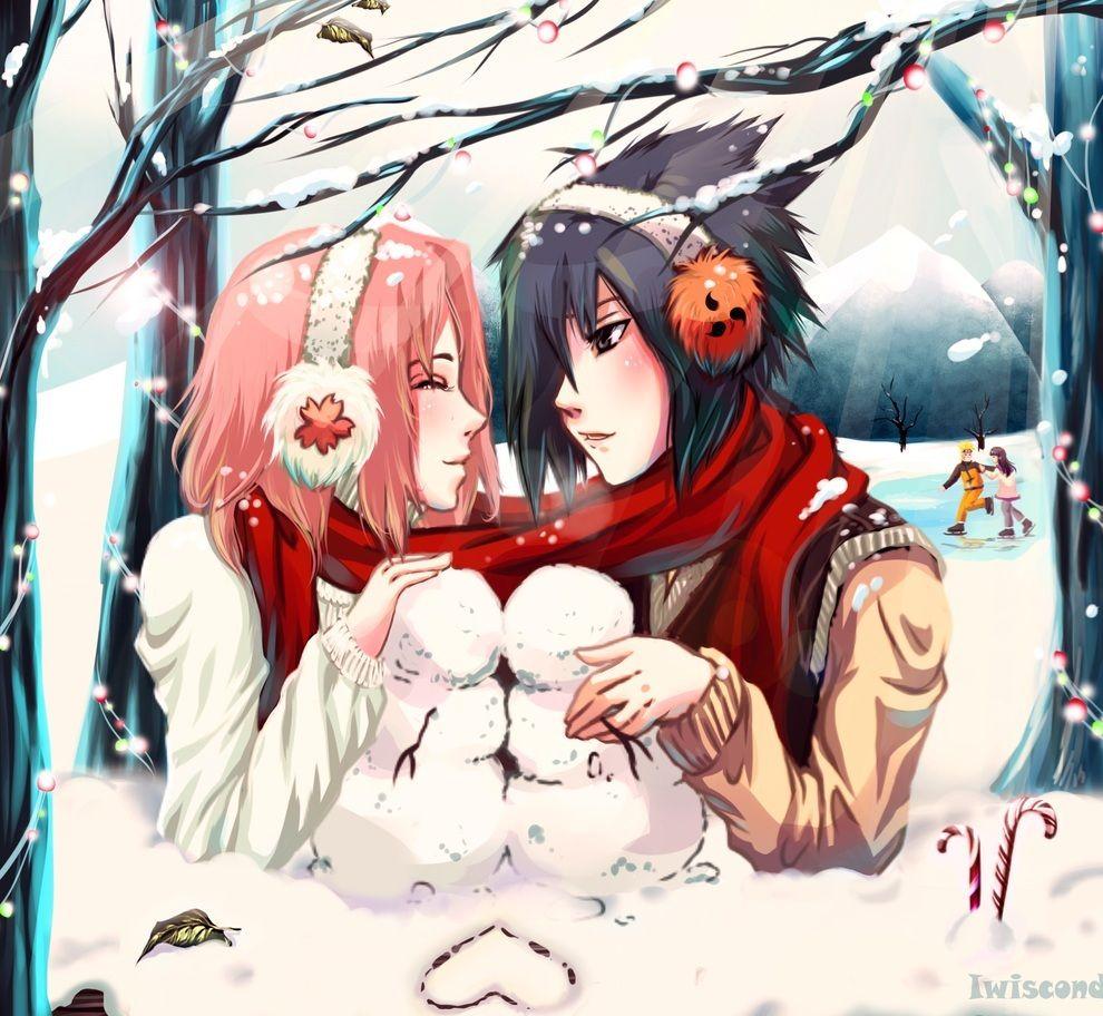 Naruto Shippuden Love Sakura X Sasuke Christmas Wallpaper