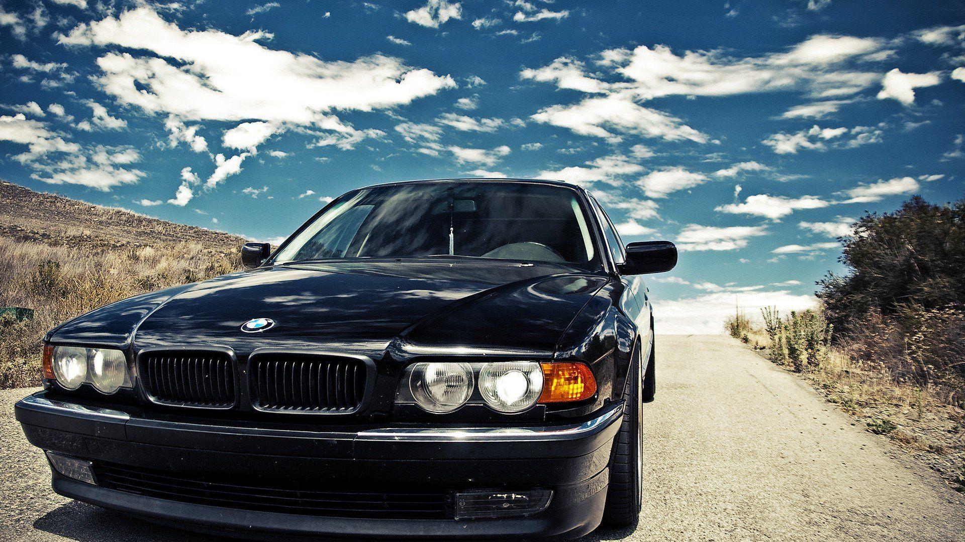 BMW black cars BMW E38 wallpaperx1080