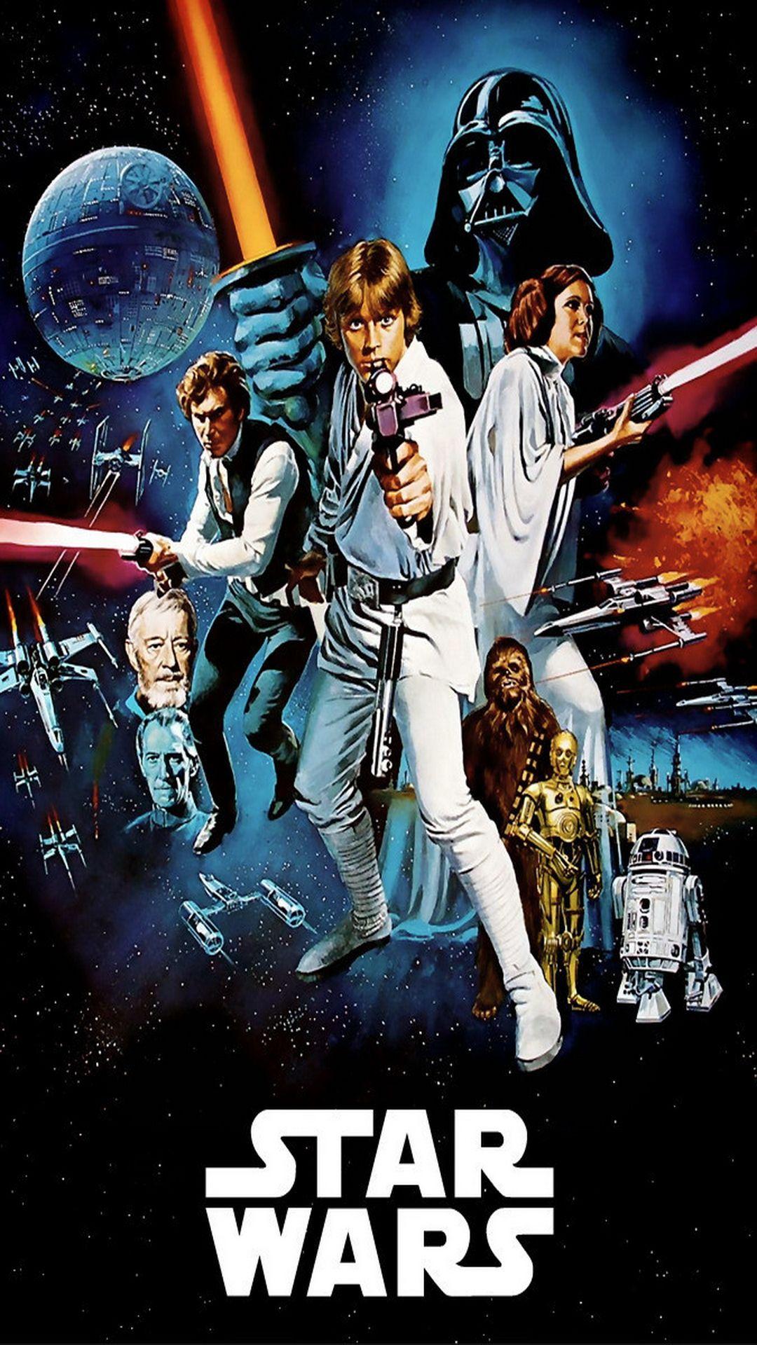 Here's 10 Movie Posters Wallpaper for the iPhone 6 Plus!. Star wars movies posters, Star wars episodes, Vintage star wars