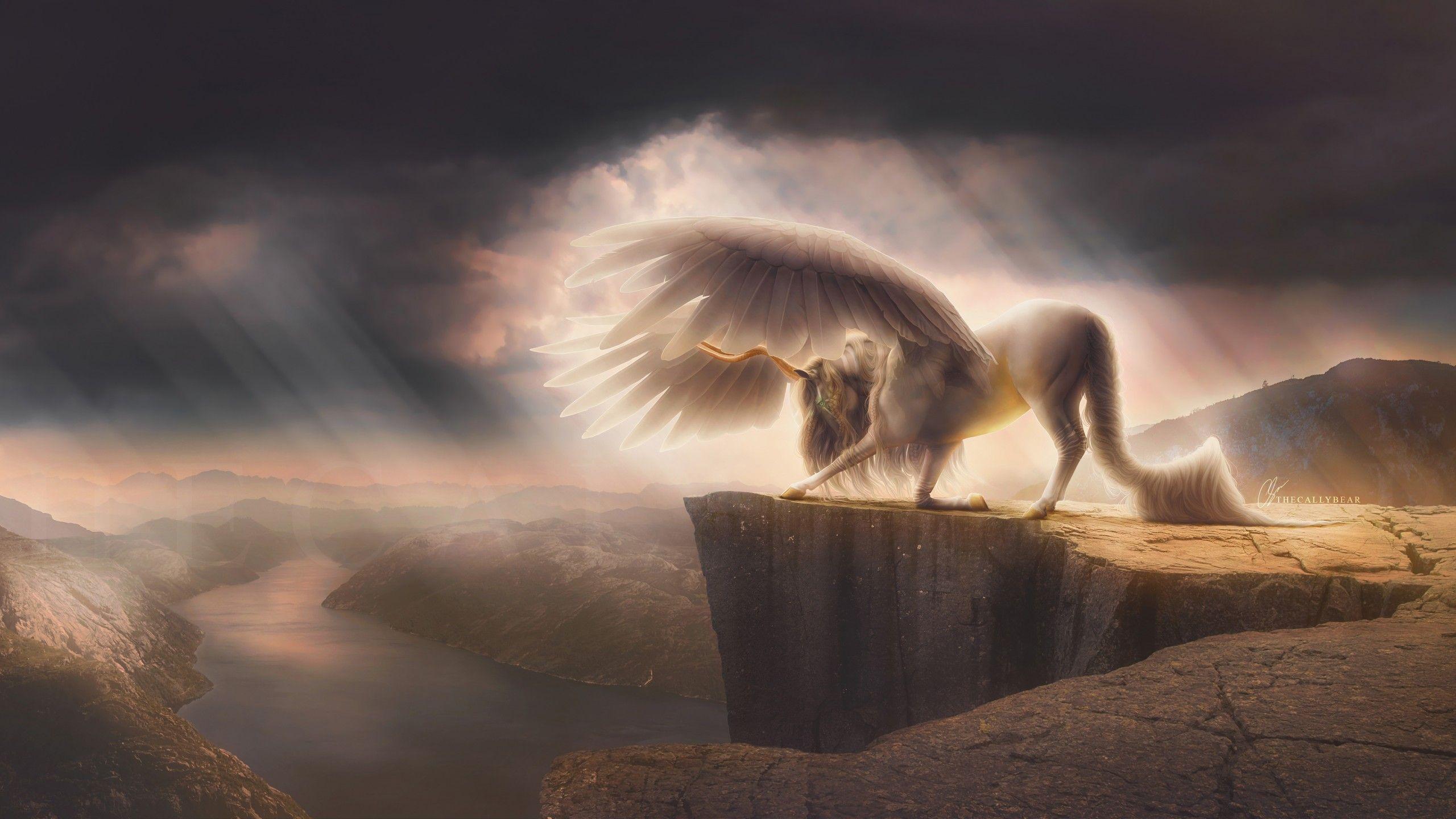 Wallpaper Pegasus, Horse, HD, 5K, Creative Graphics