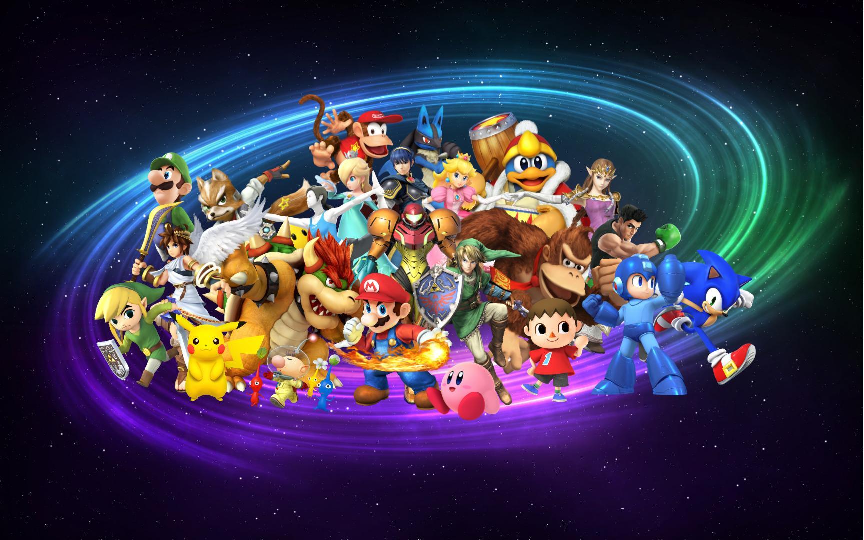 New Super Smash Bros. Wallpaper (Updated with Diddy Kong) 1080p