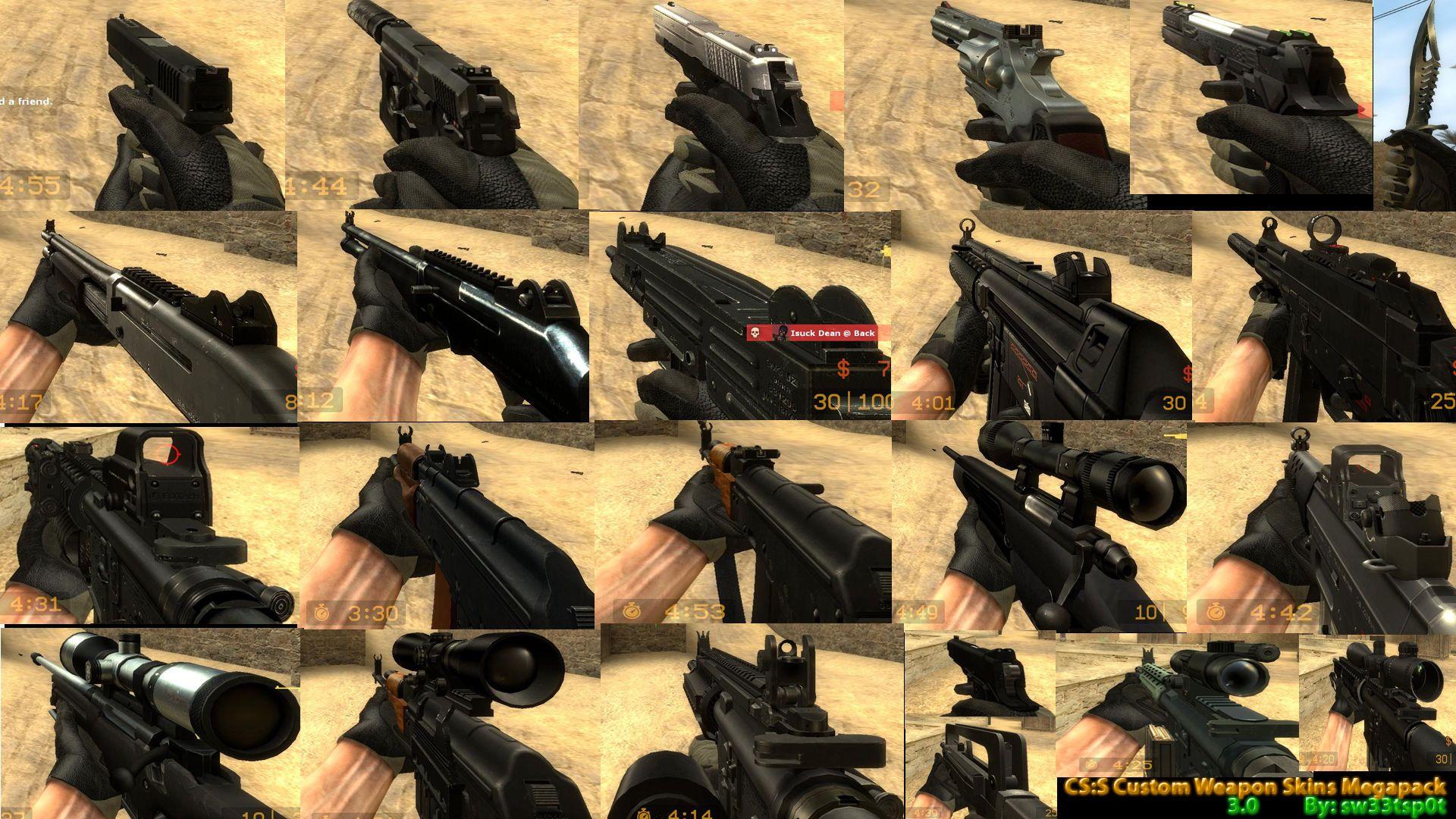 CS:S Custom HD Weapon Skins Mega Pack 3.0 Strike: Source