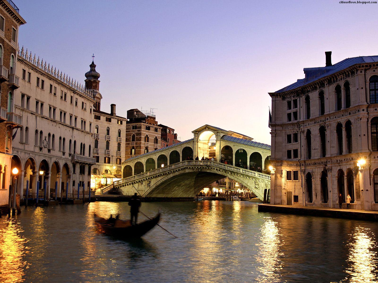 Venice Rialto Bridge Beautiful Italian Romantic City Italy HD