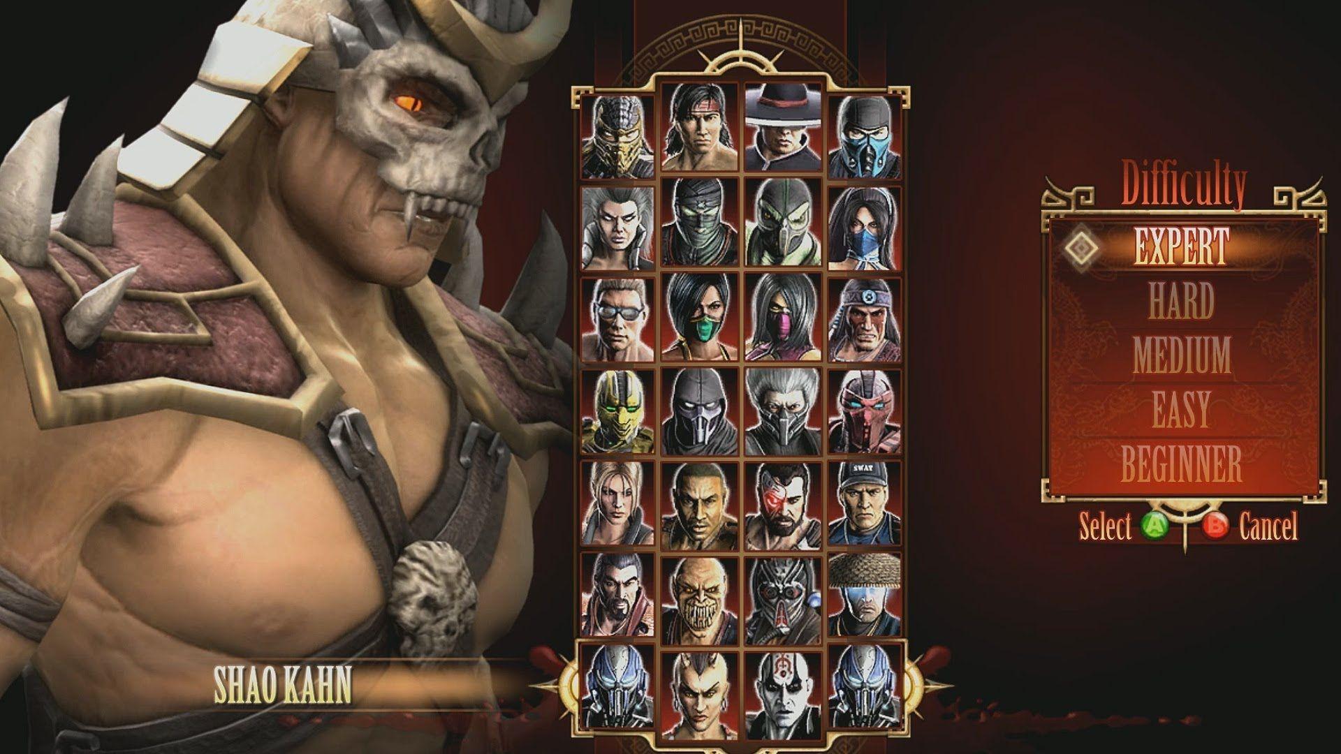 Mortal Kombat 9 BOSS Shao Kahn Test Your Luck