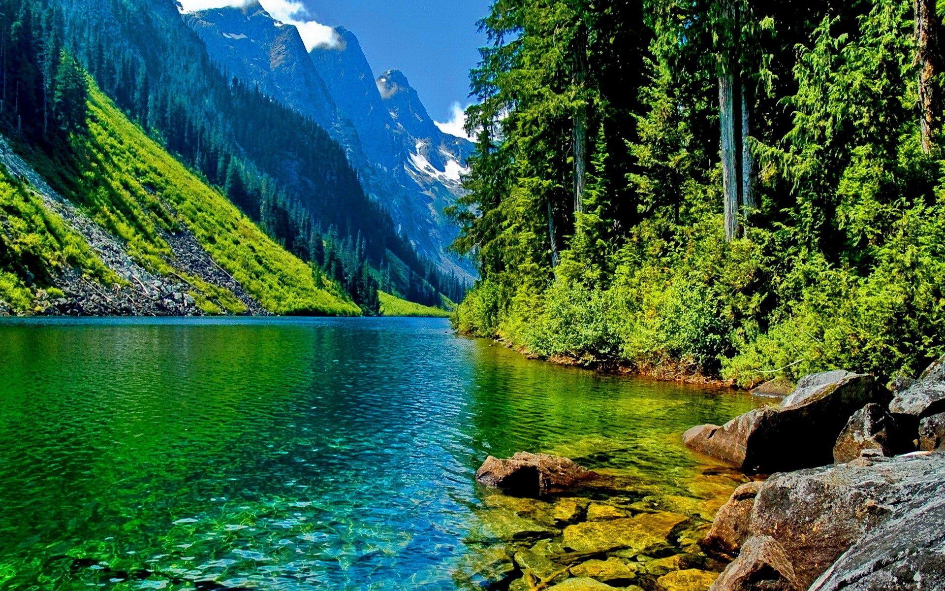 Green Mountain Landscape Wallpaper. HD Desktop Background