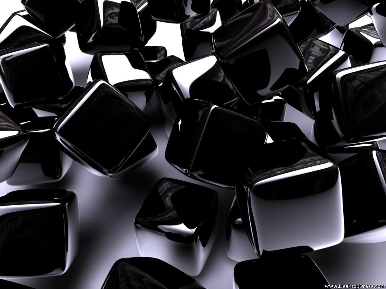 Desktop Wallpaper 3D Background Black Gold