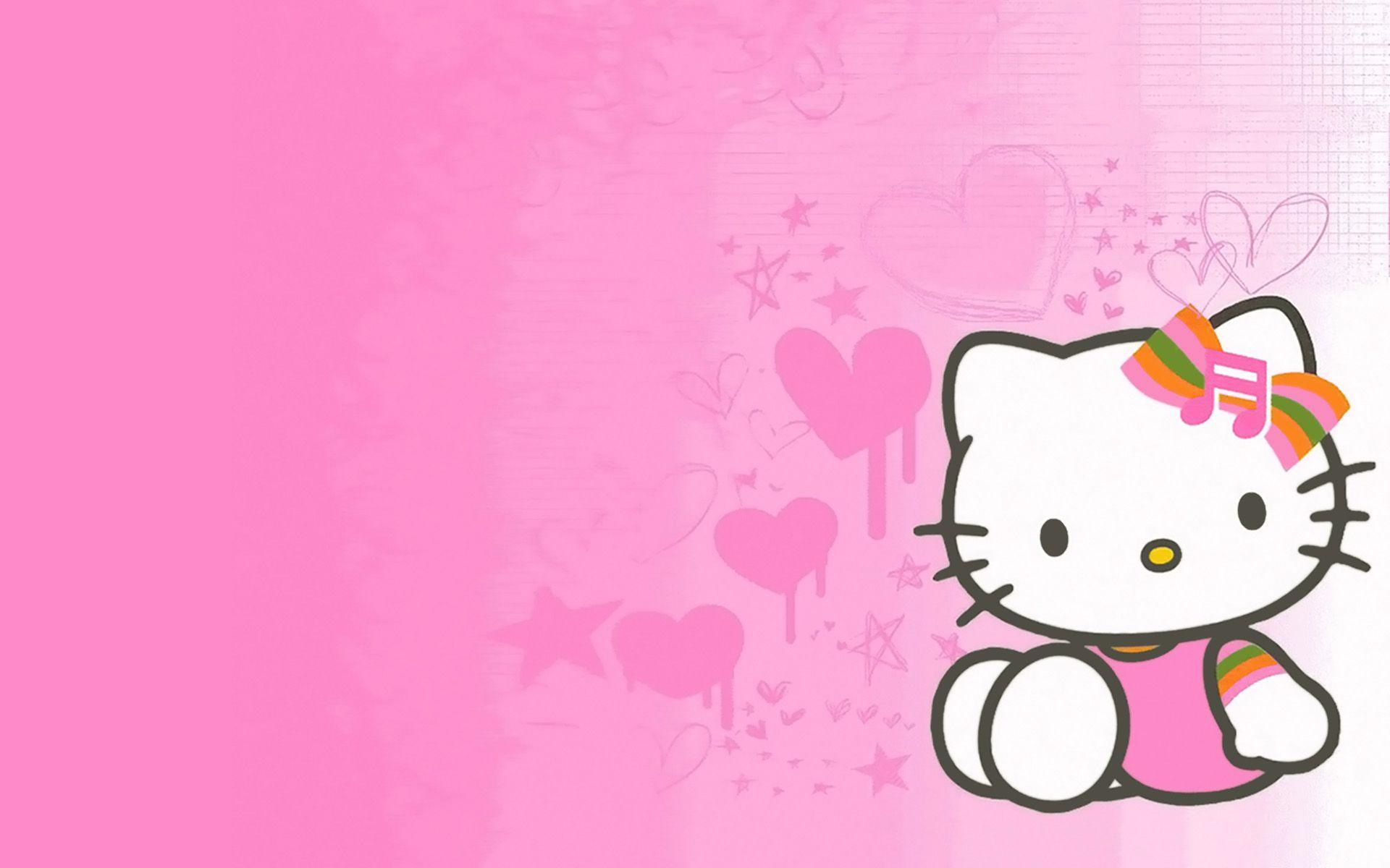 Hello Kitty Cute Cartoon Widescreen Image for iPad mini 3