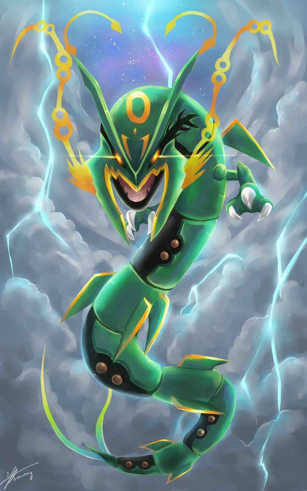 Ruler Of The Sky, Mega Rayquaza By R Nowong. Pokemon Rayquaza, Pokemon Picture, Cool Pokemon