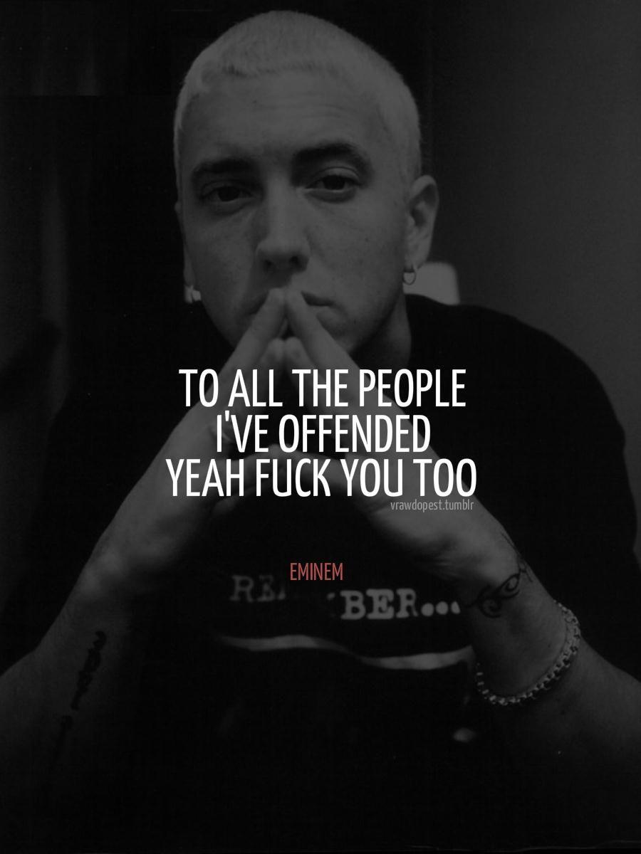 Best Rap Quotes About Life Eminem Quotes Tumblr Search