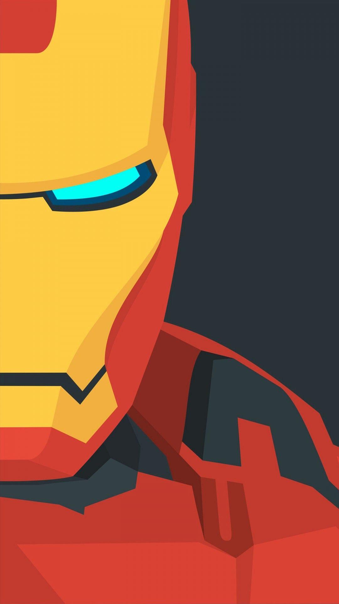 Iron Man Minimal 4K Wallpaper