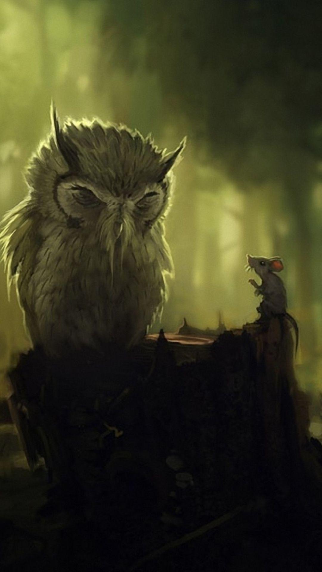 Wallpaper.wiki Cute Owl Wallpaper Widescreen For Android PIC