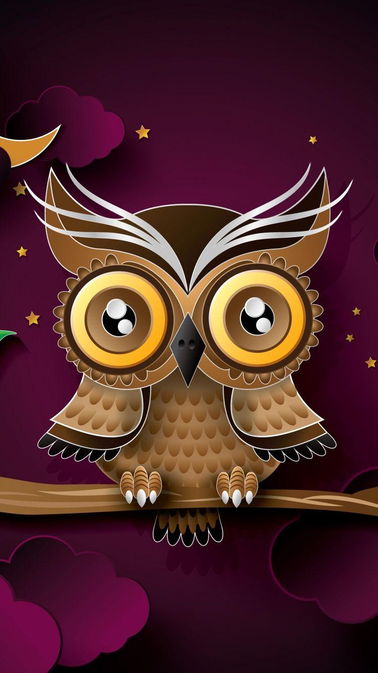 Wallpaper owl, bird, art, branch. FONDOS iPhone