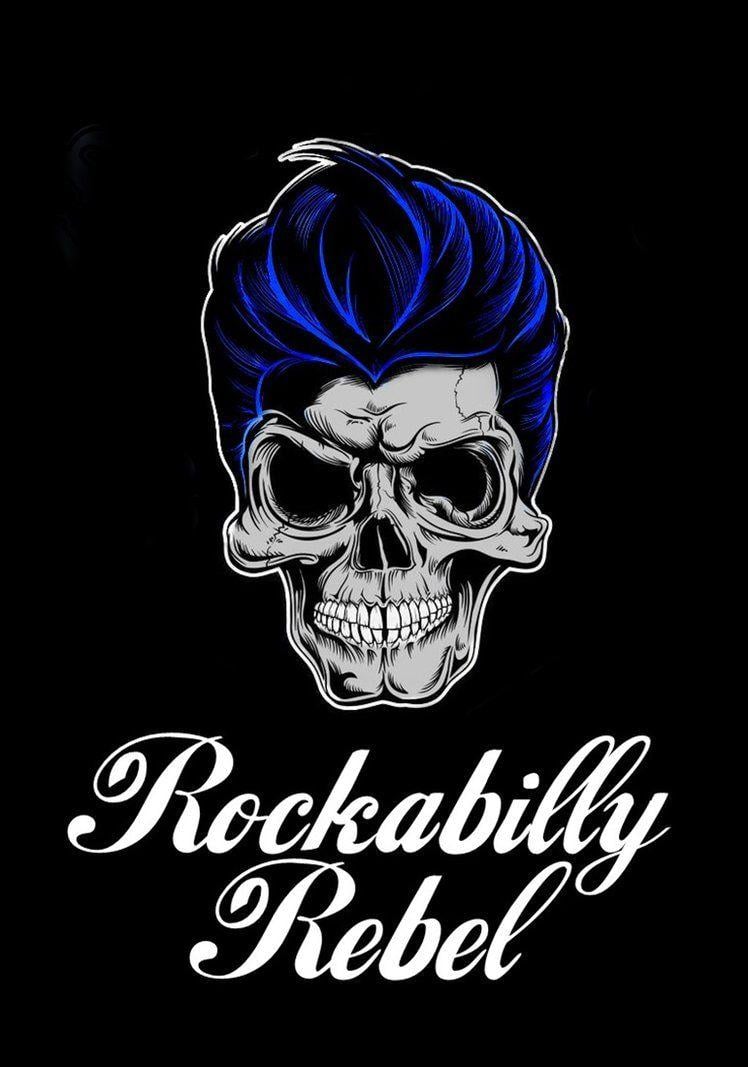 rockabilly skull wallpaper