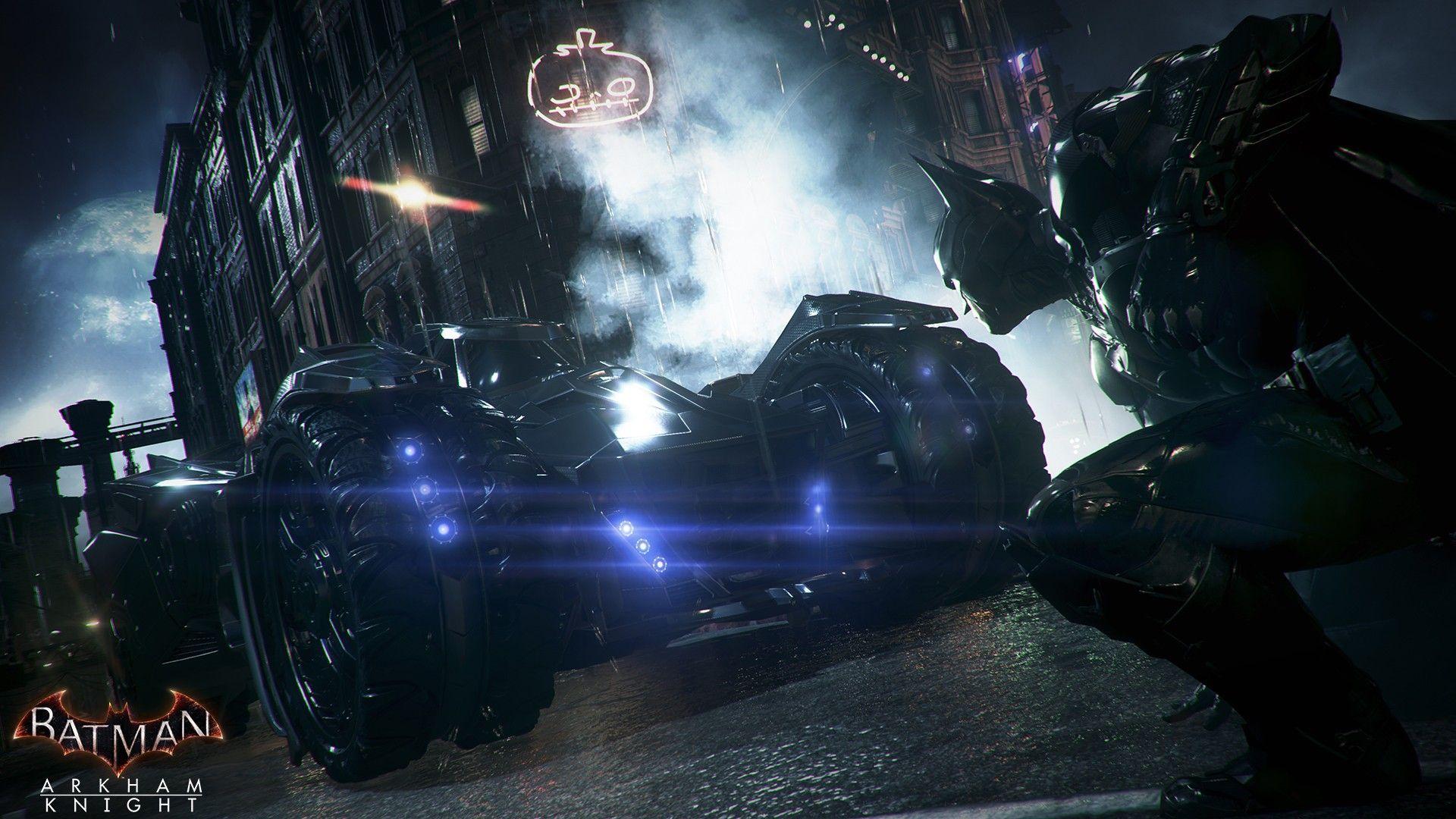 Batman Arkham Knight Batmobile HD desktop wallpaper