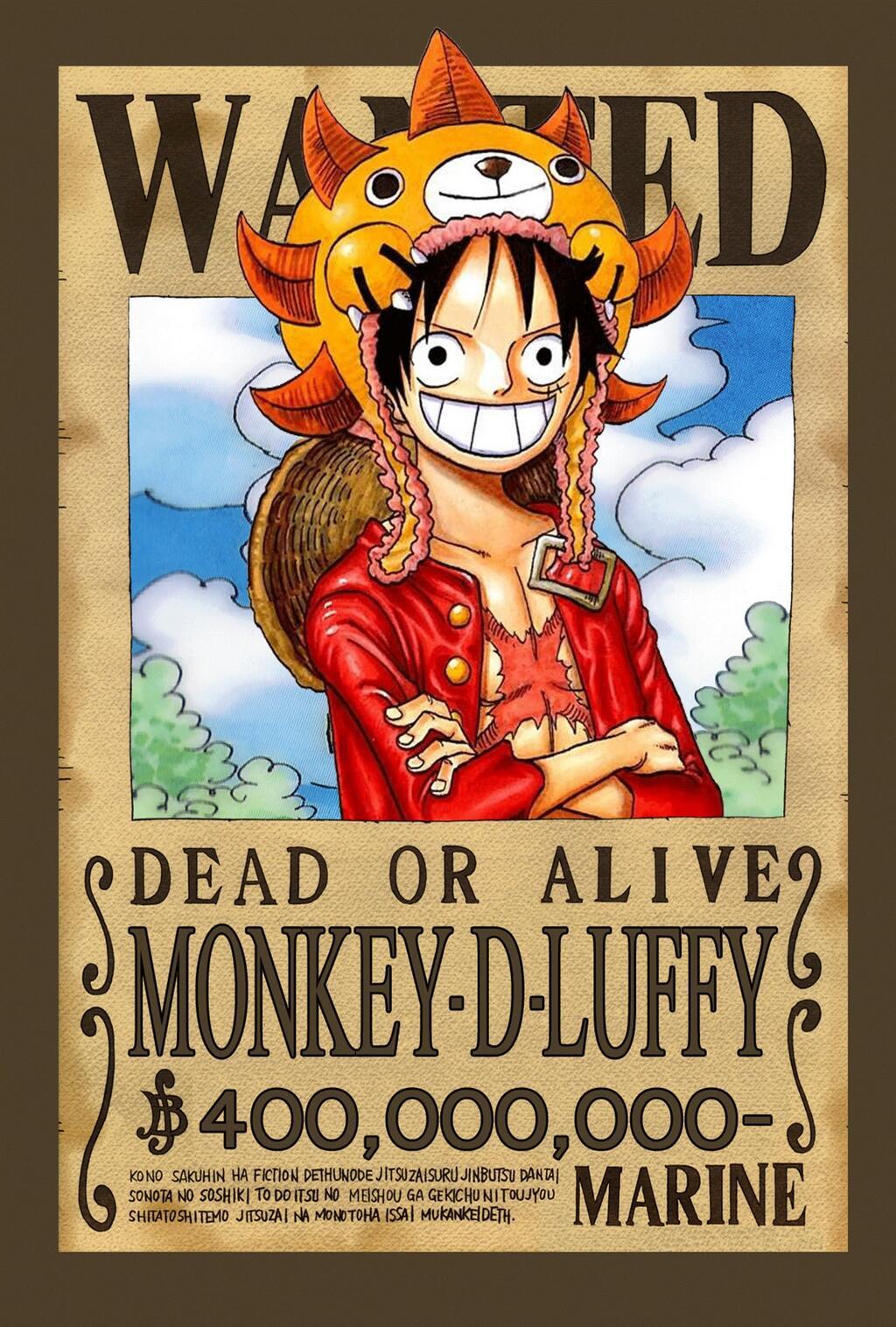 Monkey D. Luffy World Wanted Poster. One piece
