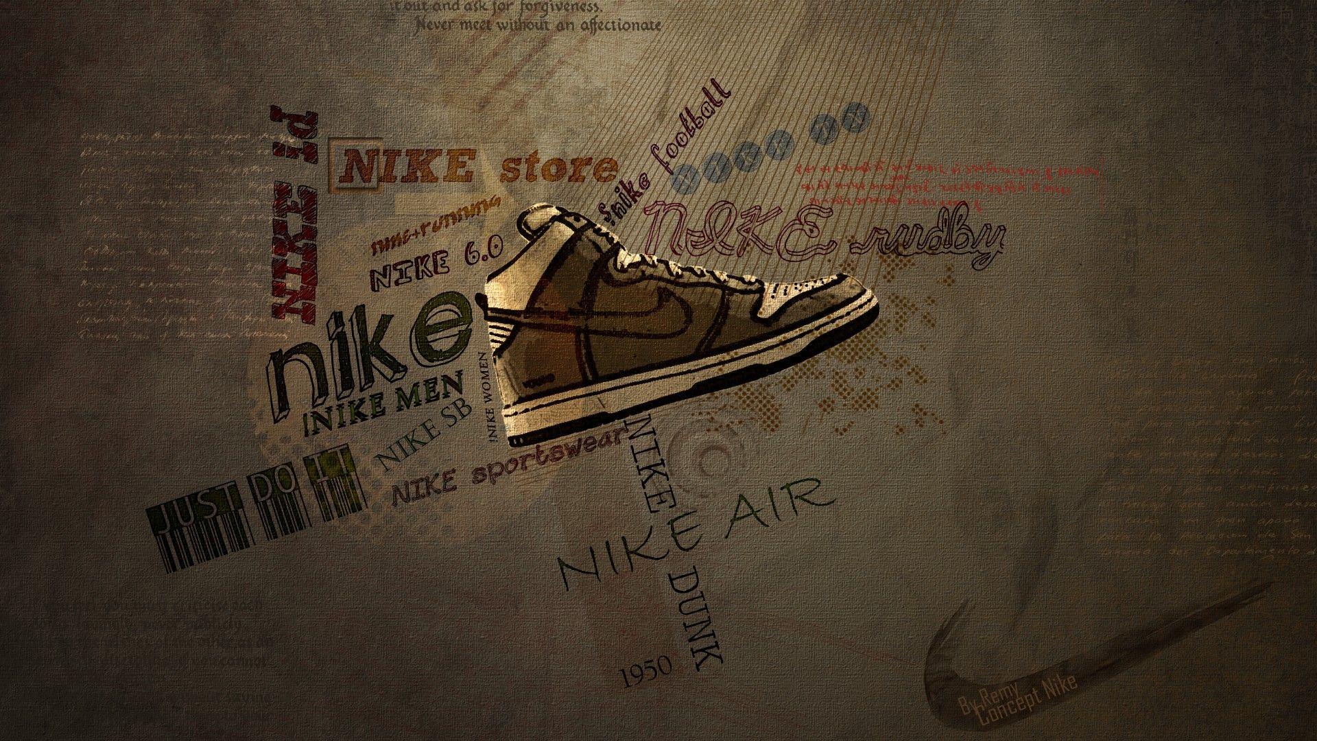 Download Wallpaper 1920x1080 nike, concept art, brand, sport, shoes