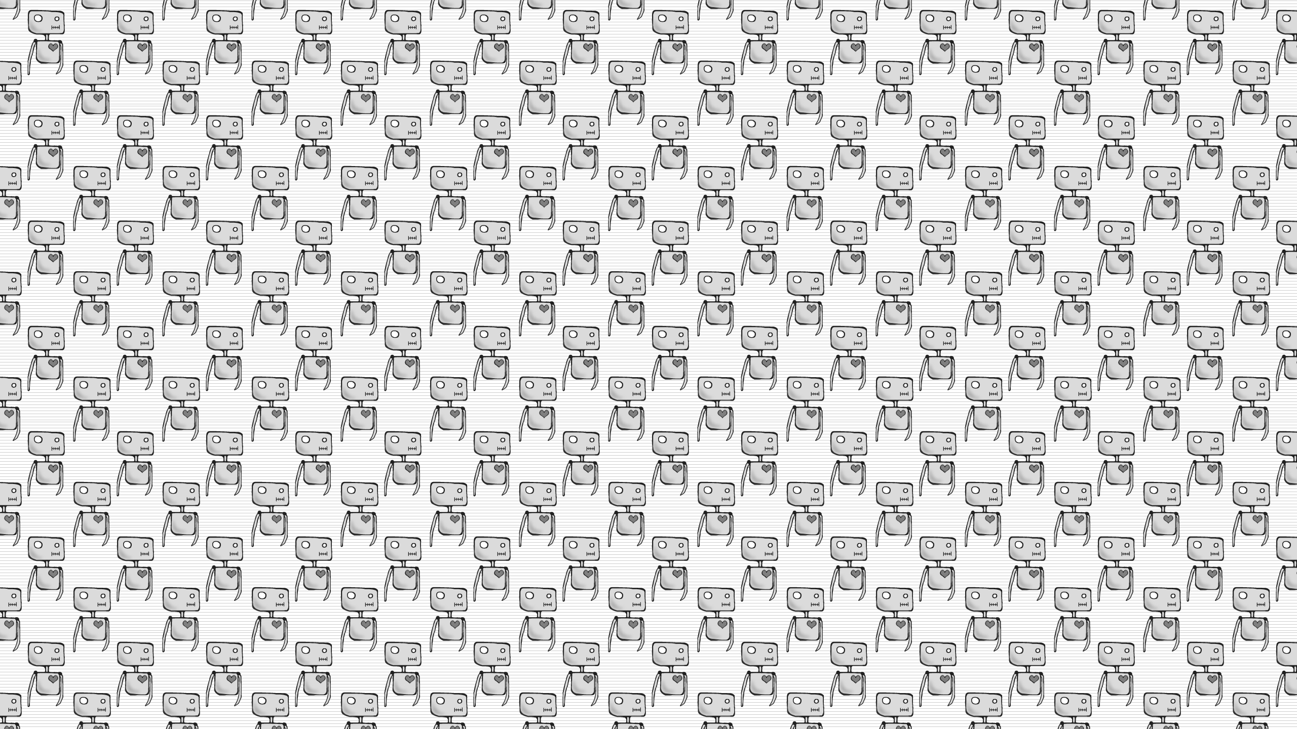 Doodle Robots Desktop Wallpaper