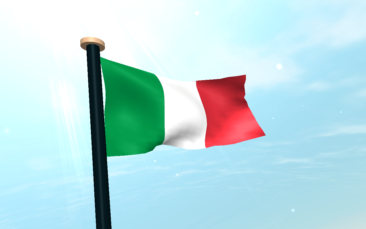 Italia Flag 3D Bakgrunnsbilde