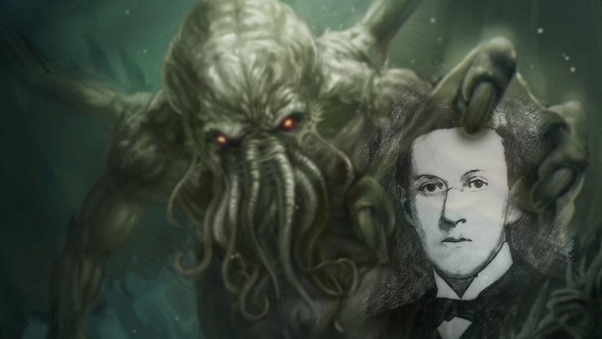 H.P. Lovecraft and Cthulhu Wallpaper