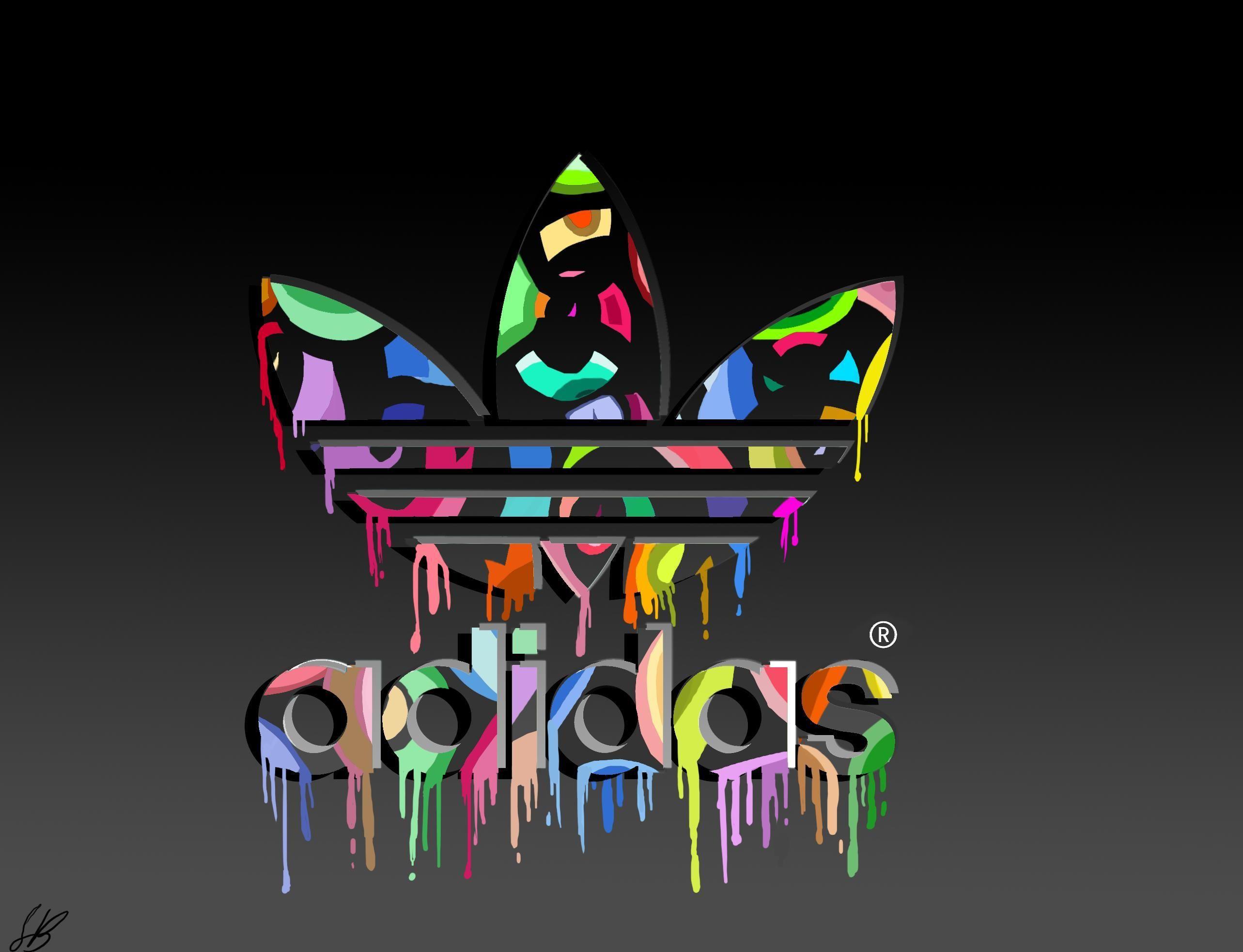 image About Adidas Logo Art Artworks Background With Colorful