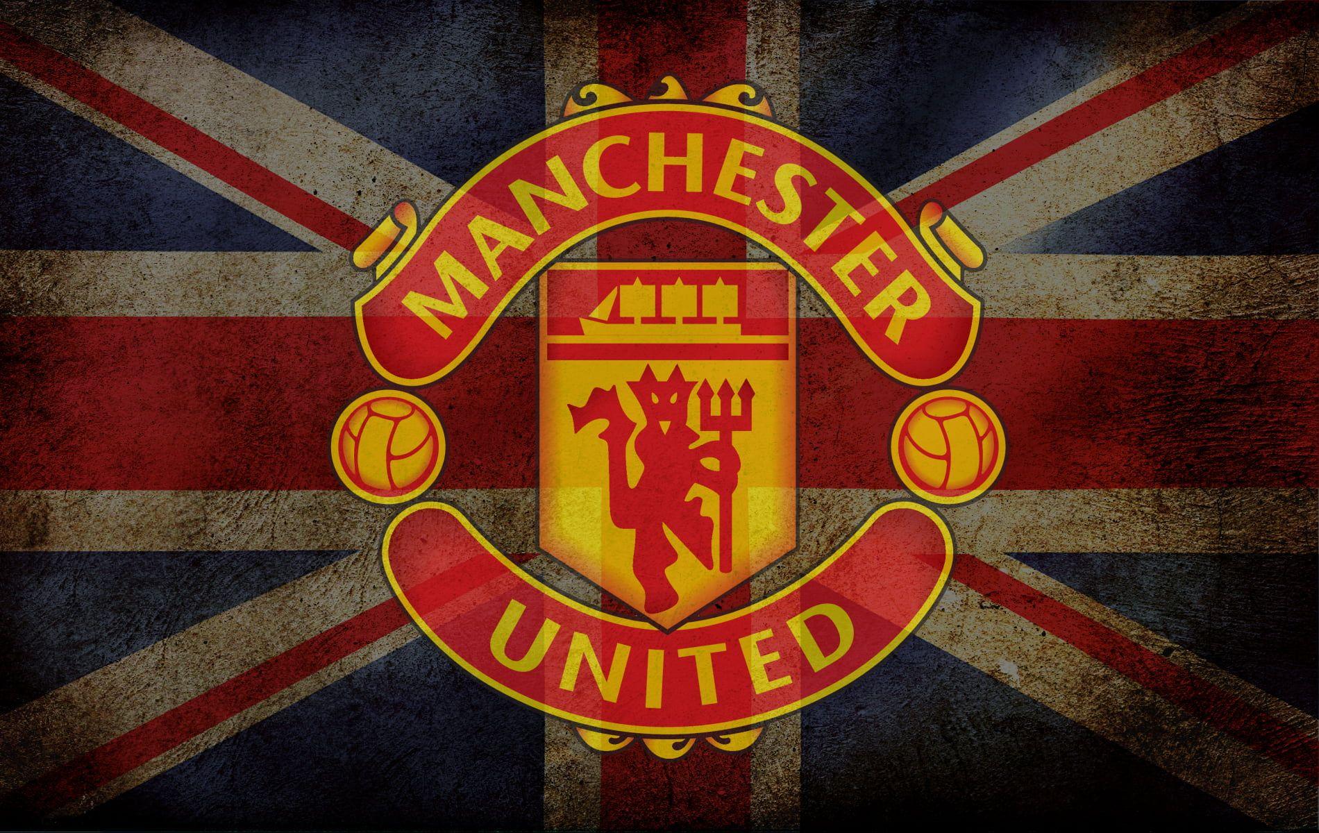 Manchester United logo HD wallpaper