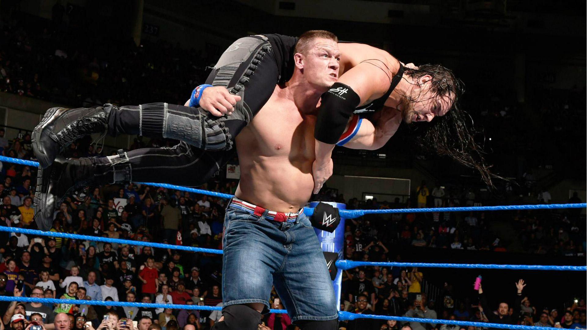 WWE Smackdown: John Cena tames Baron Corbin with Attitude Adjustment
