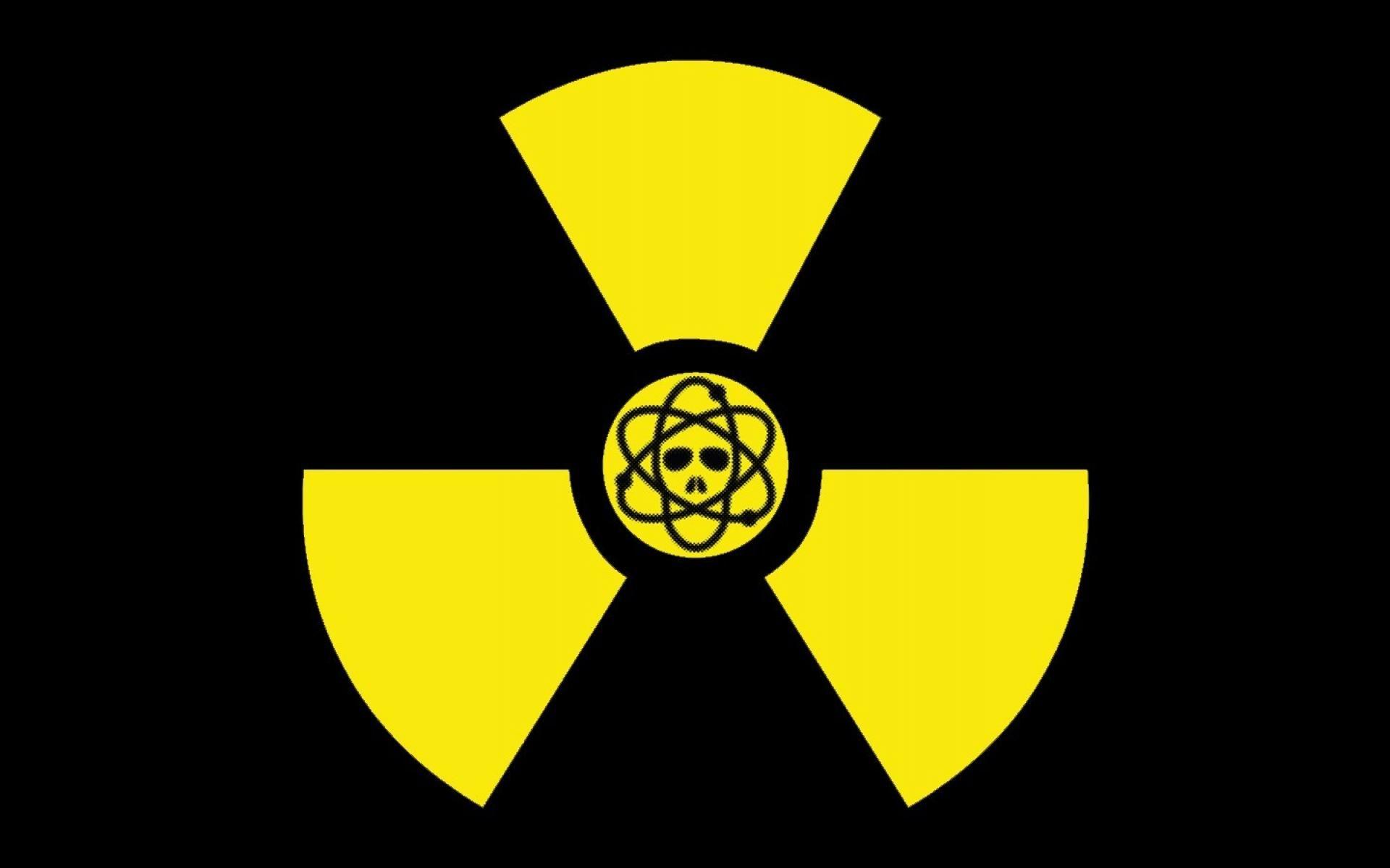 Yellow symbol radioactive radiation simple wallpaper