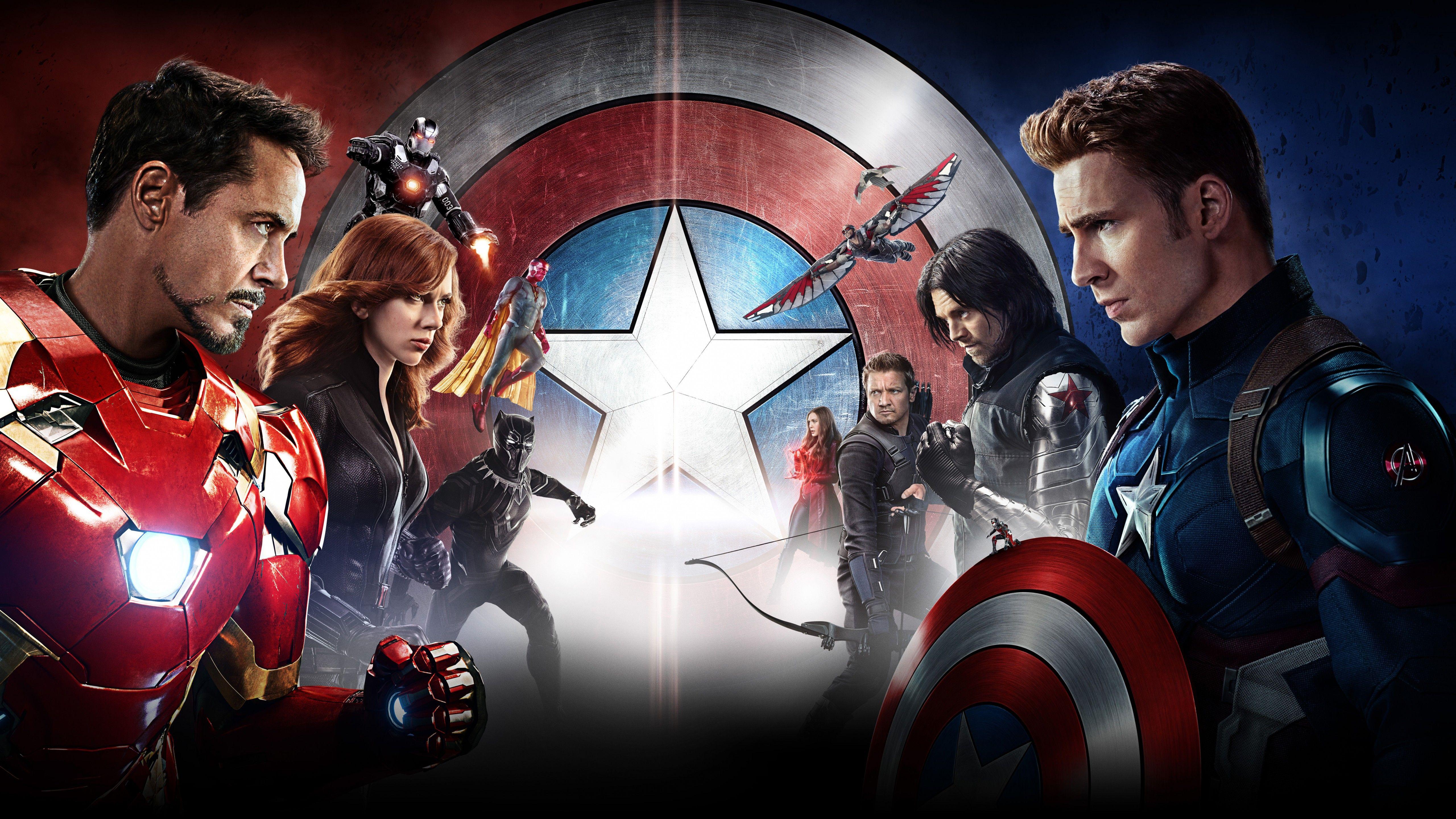 Wallpaper Captain America, Civil War, 2016 Movies, 4K, 5K, Movies