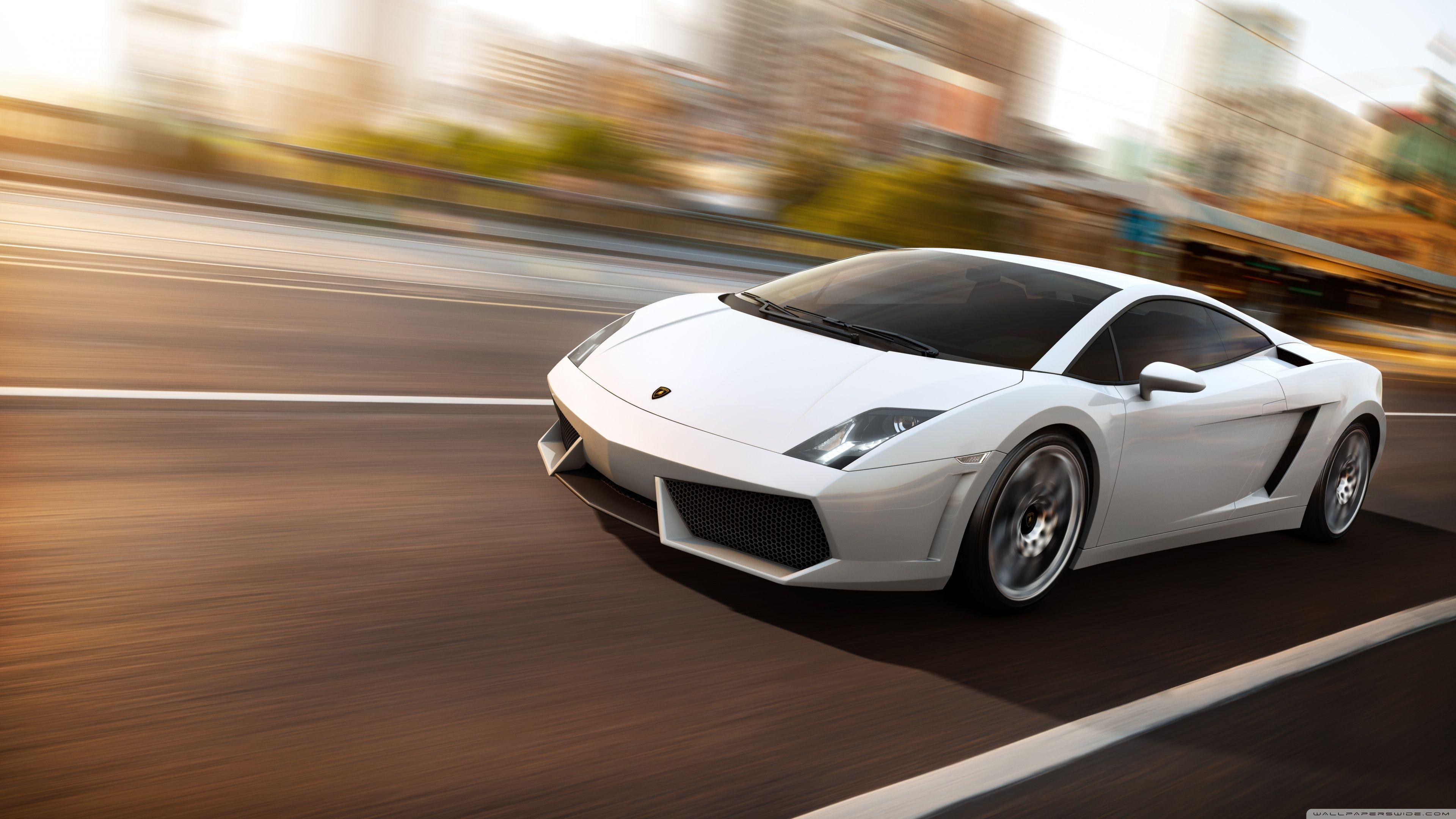 Lamborghini Gallardo LP560 White ❤ 4K HD Desktop Wallpaper