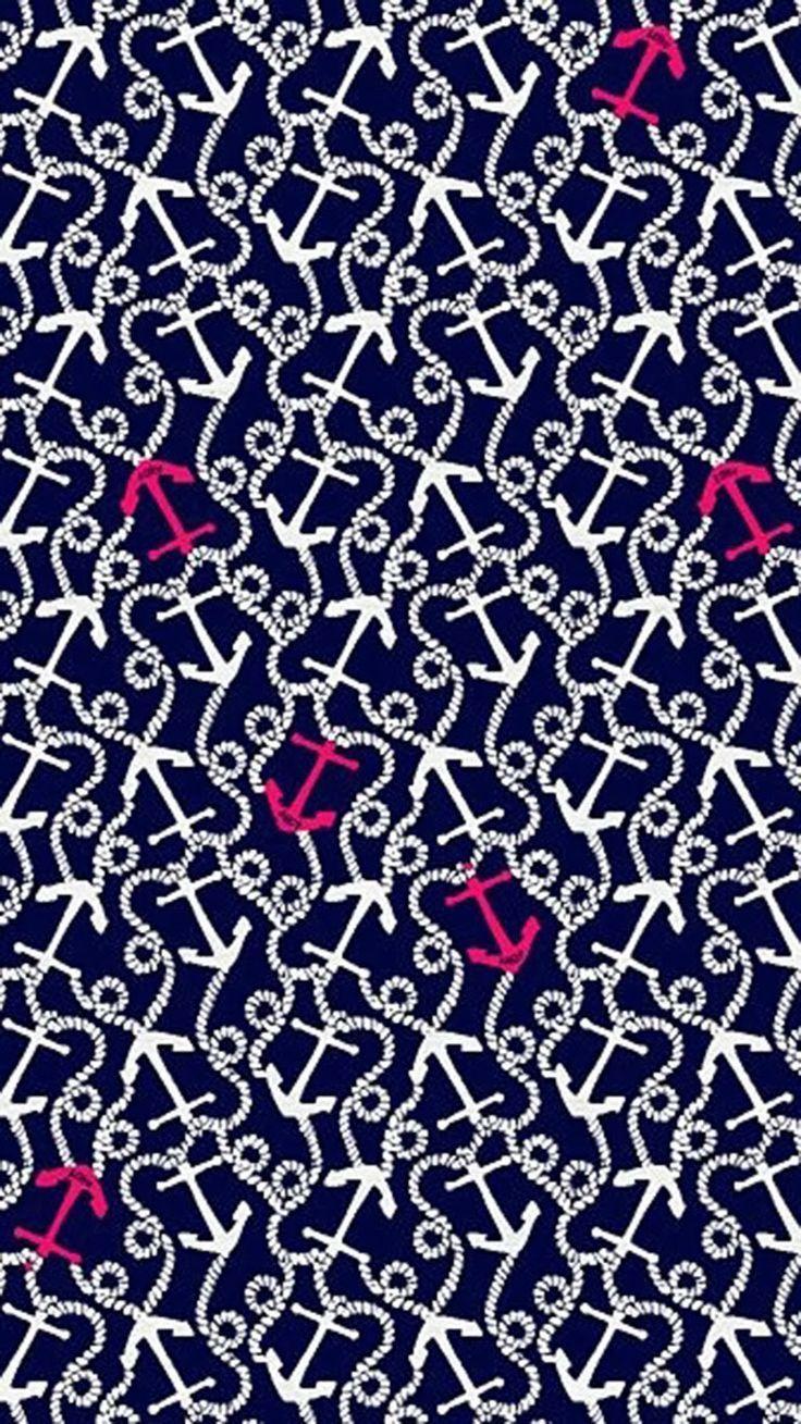 TAP AND GET THE FREE APP! Pattern White Dark Blue Anchor Funny HD