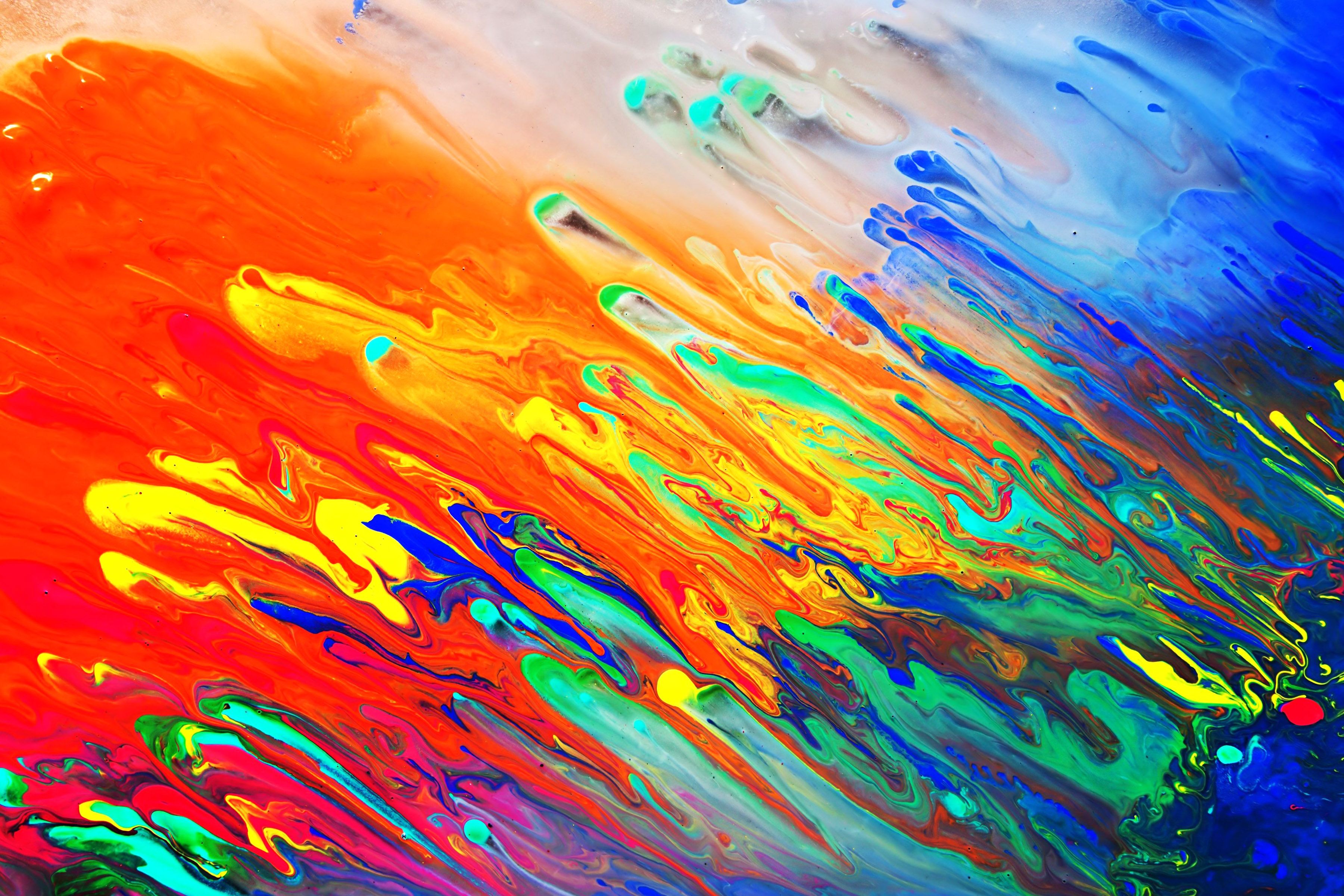 Abstract Paintings Multicolor Spiralartwork Desktop Wallpaper